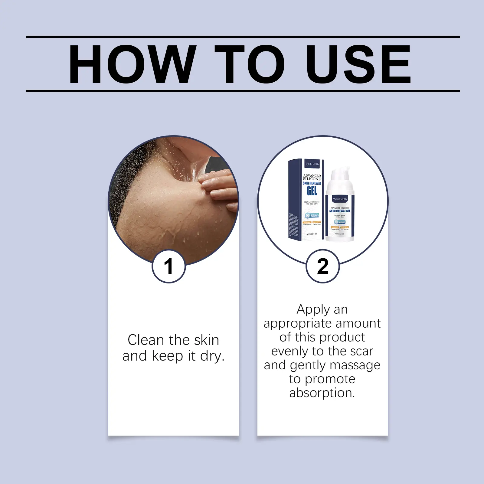Skin Repair Gel with Vitamin E and Retinol - West&Month 4 skin repair gel nourish naturally shine West Month 293 4814
