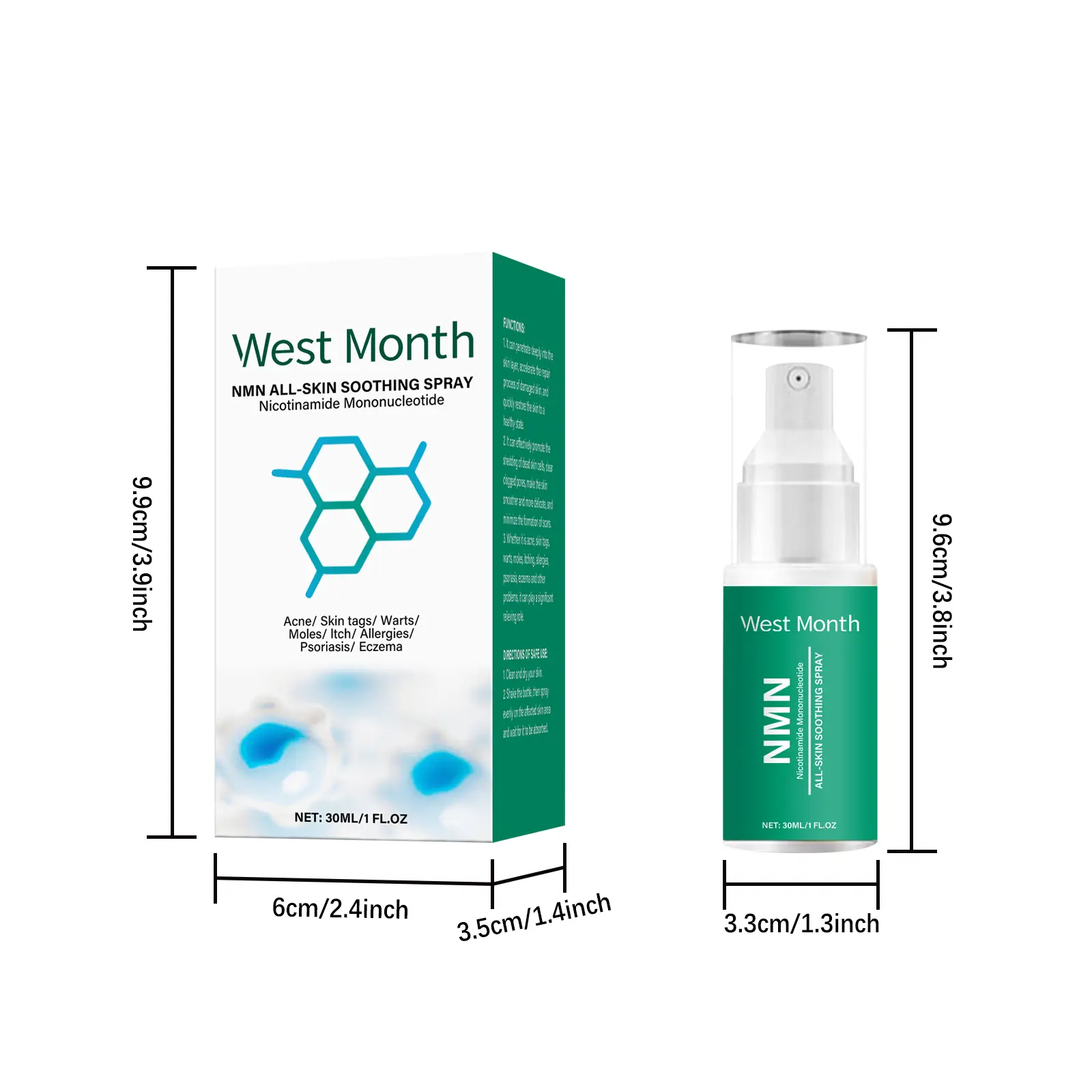 Skin Repair Spray for Gentle Moisturizing & Body Care - West&Month 1 skin repair spray gentle moisturize daily West Month 574 8595
