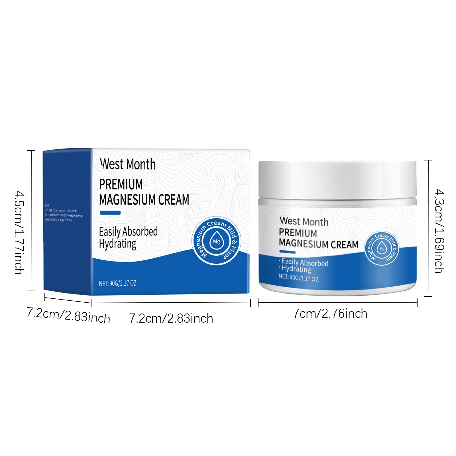 Sleep Magnesium Cream - Lavender Moisturizing Body Lotion | West 1 sleep magnesium cream lavender fragrance West Month 047 1697