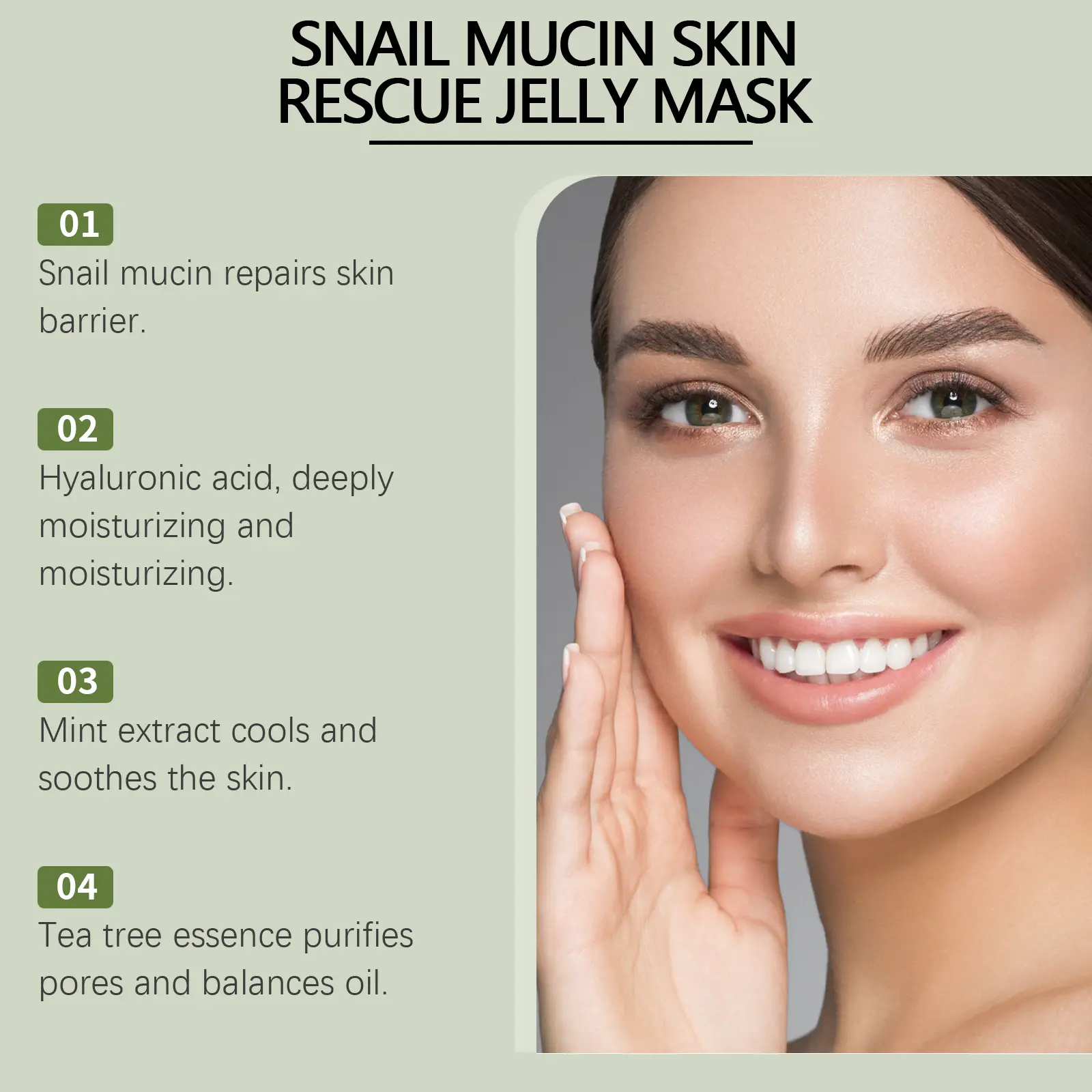 Snail Jelly Mask for Hydration & Skin Refinement - West&Month 5 snail jelly mask repair blemishes moisturize West Month 250 4265