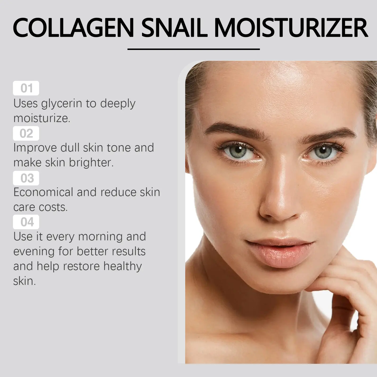Snail Moisturizing Face Cream for Soft & Smooth Skin - West&Month 5 snail moisturizing cream nourish soft smooth West Month 534 8155