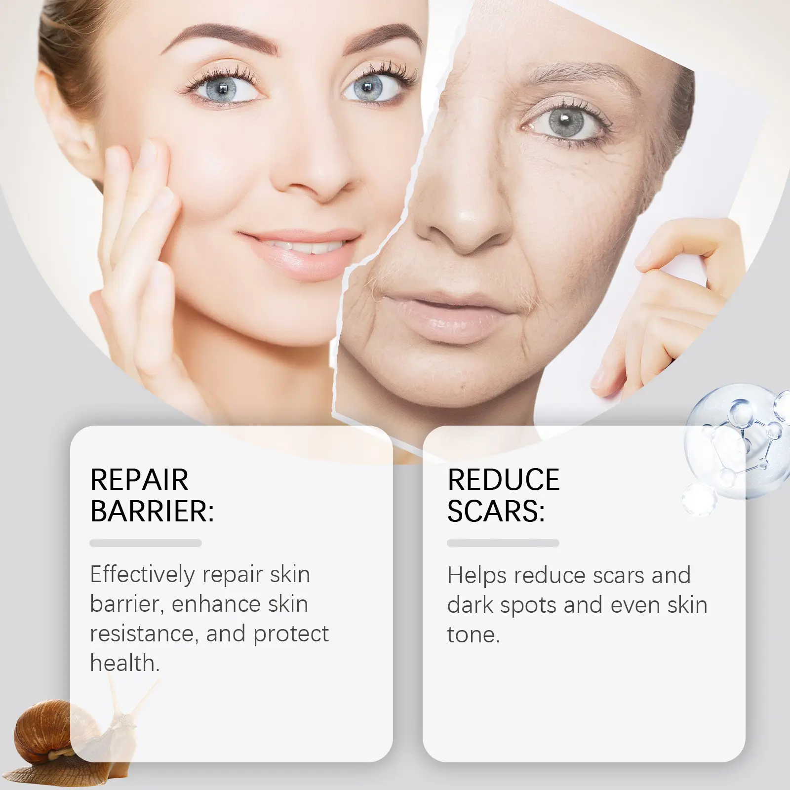 Snail Moisturizing Face Cream for Soft & Smooth Skin - West&Month 7 snail moisturizing cream nourish soft smooth West Month 534 8157