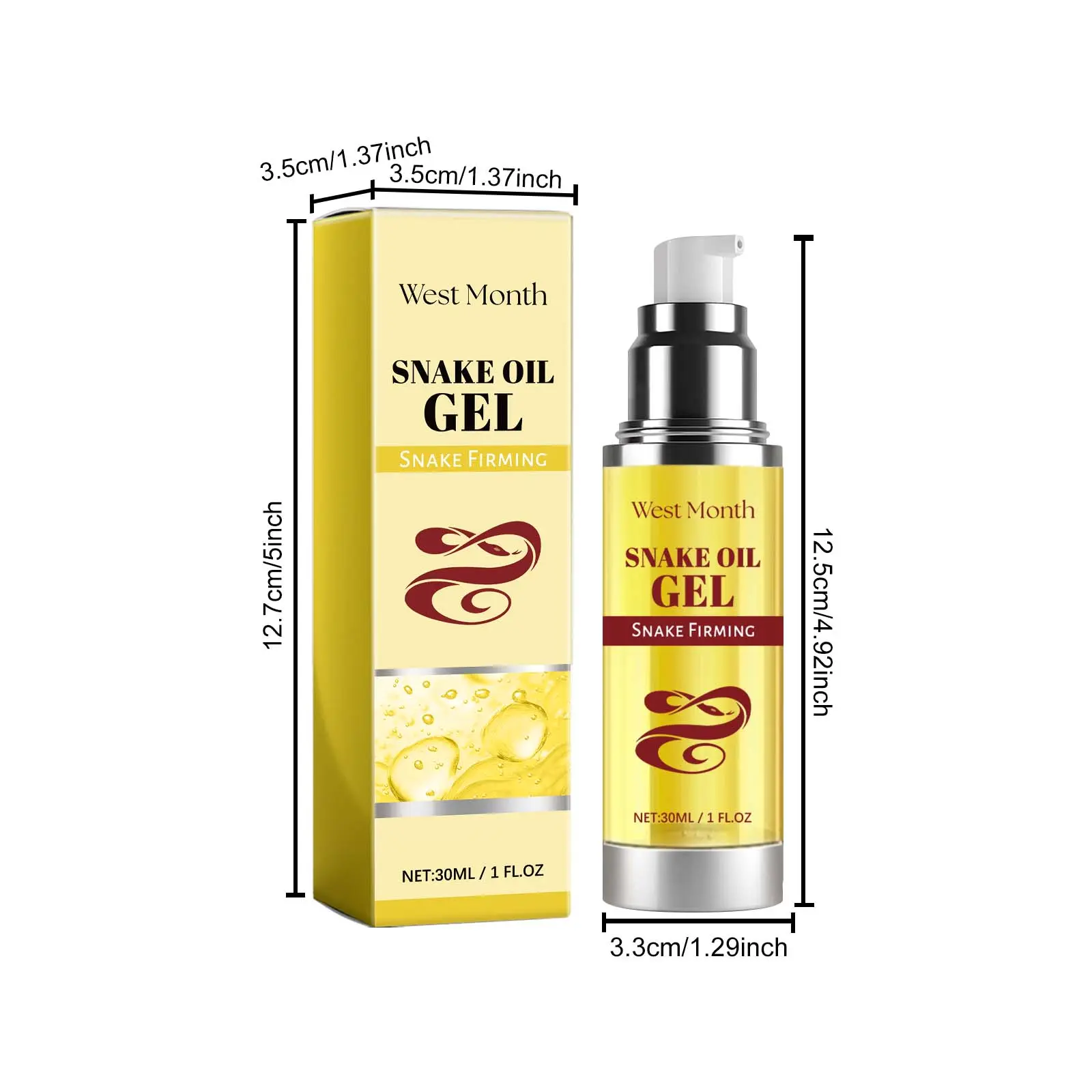 Snake Oil Gel Brightening & Firming Hydrator | West&Month 1 snake oil gel brighten firm fade lines West Month 354 5604