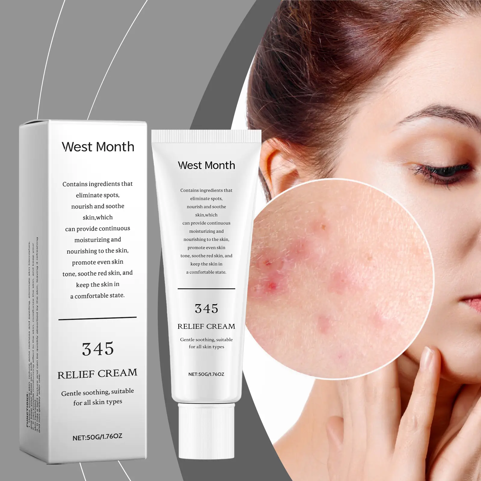 Soothing Moisturizing Cream for Gentle Hydration - West&Month 2 soothing moisturizing cream moisturize gentle facial West Month 545 8299