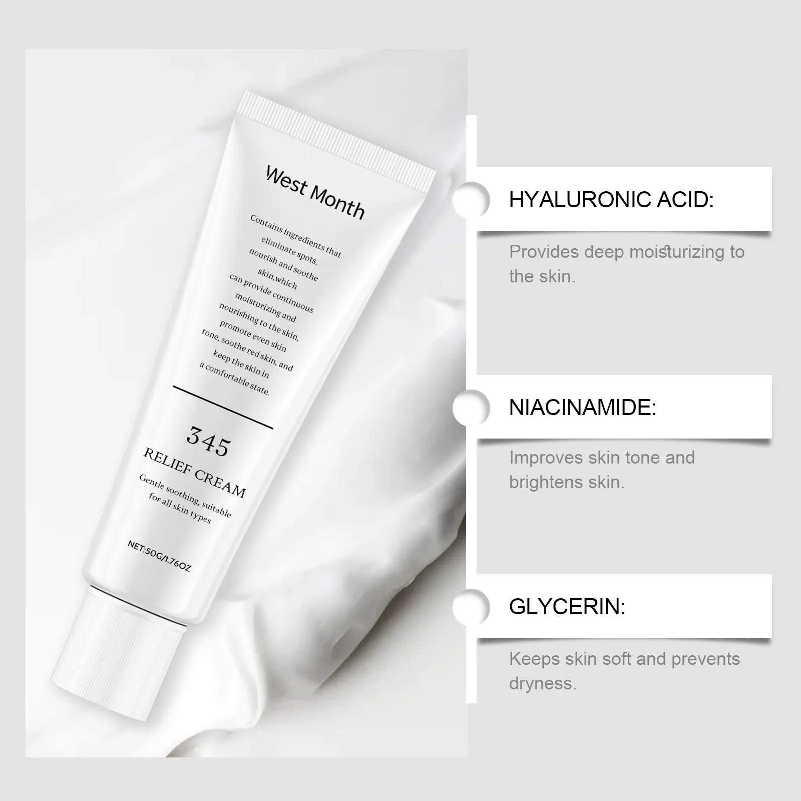 Soothing Moisturizing Cream for Gentle Hydration - West&Month 8 soothing moisturizing cream moisturize gentle facial West Month 545 8301