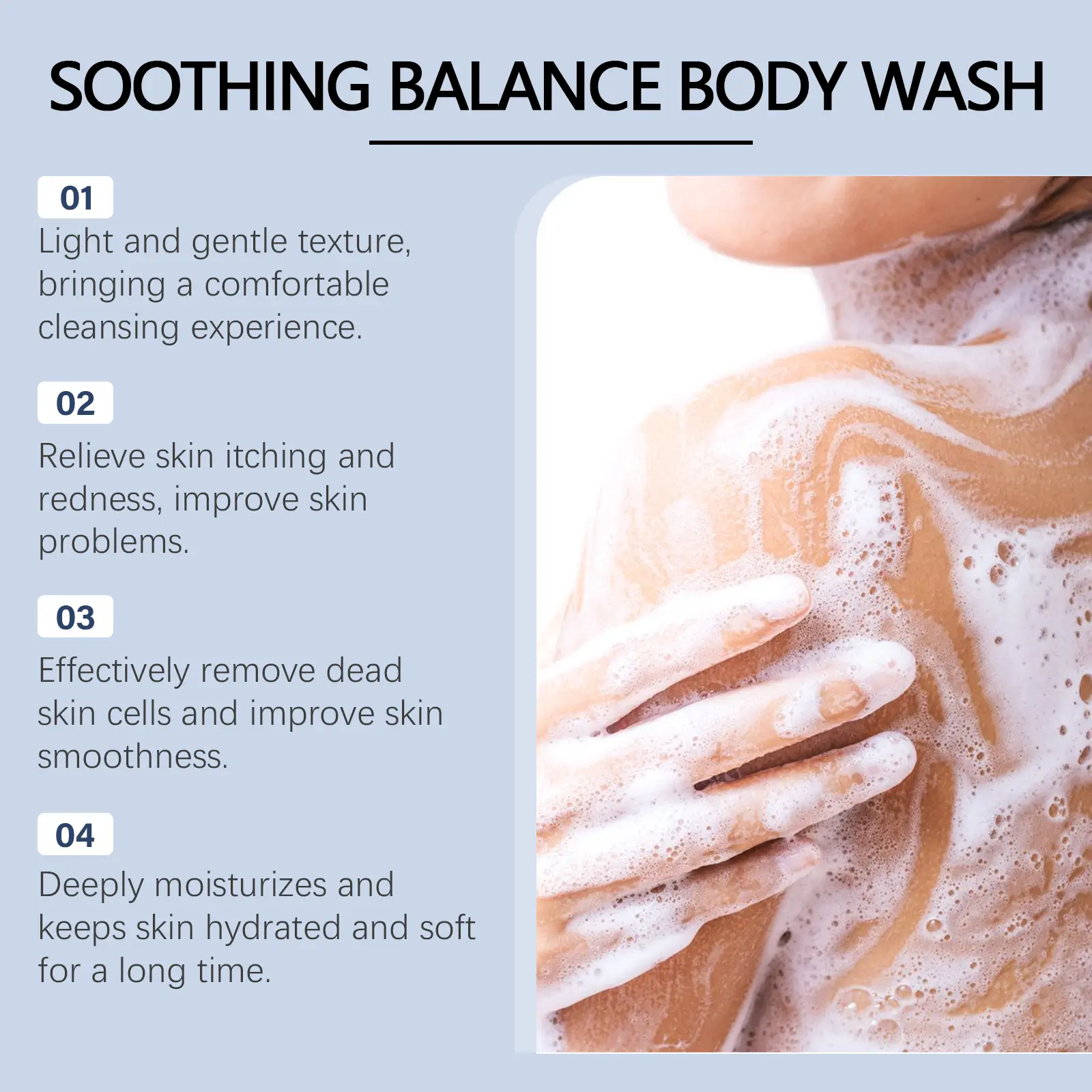 Soothing Repair Shower Gel for Dry Skin Relief West&Month 5 soothing shower gel relieve dry long lasting West Month 546 8310