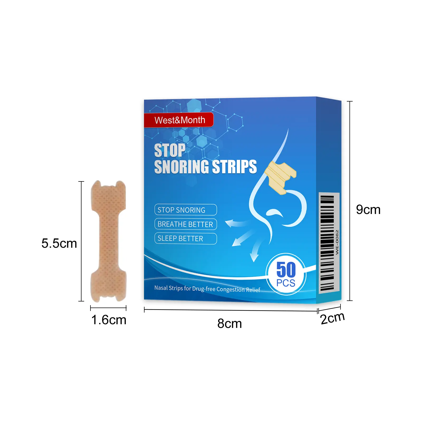 Anti-Snoring Nasal Strips for Clearer Breathing - West&Month 1 stop snoring strips anti snoring West Month 002 1135