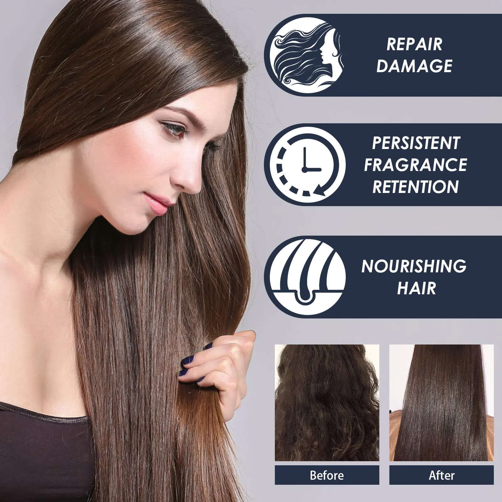 Keratin Repair Cream Moisturizing Hair Mask Treatment - West&Month 5 straightening keratin cream repair silky West Month 234 4056