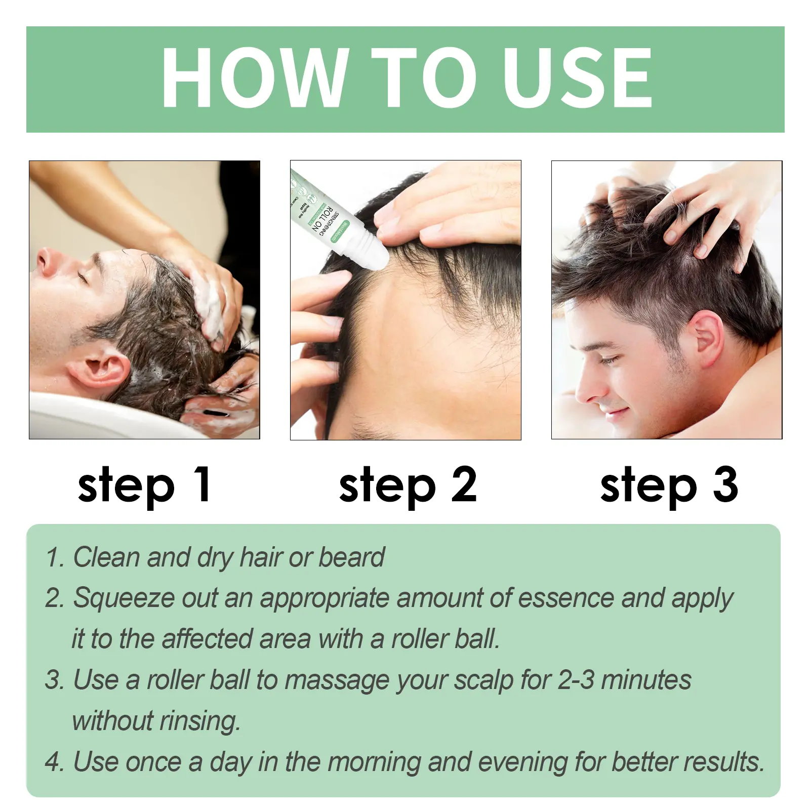 Strengthening Hair Oil for Scalp Massage & Moisturizing - West&Month 4 strengthening hair oil roll on thicken roots West Month 211 3754