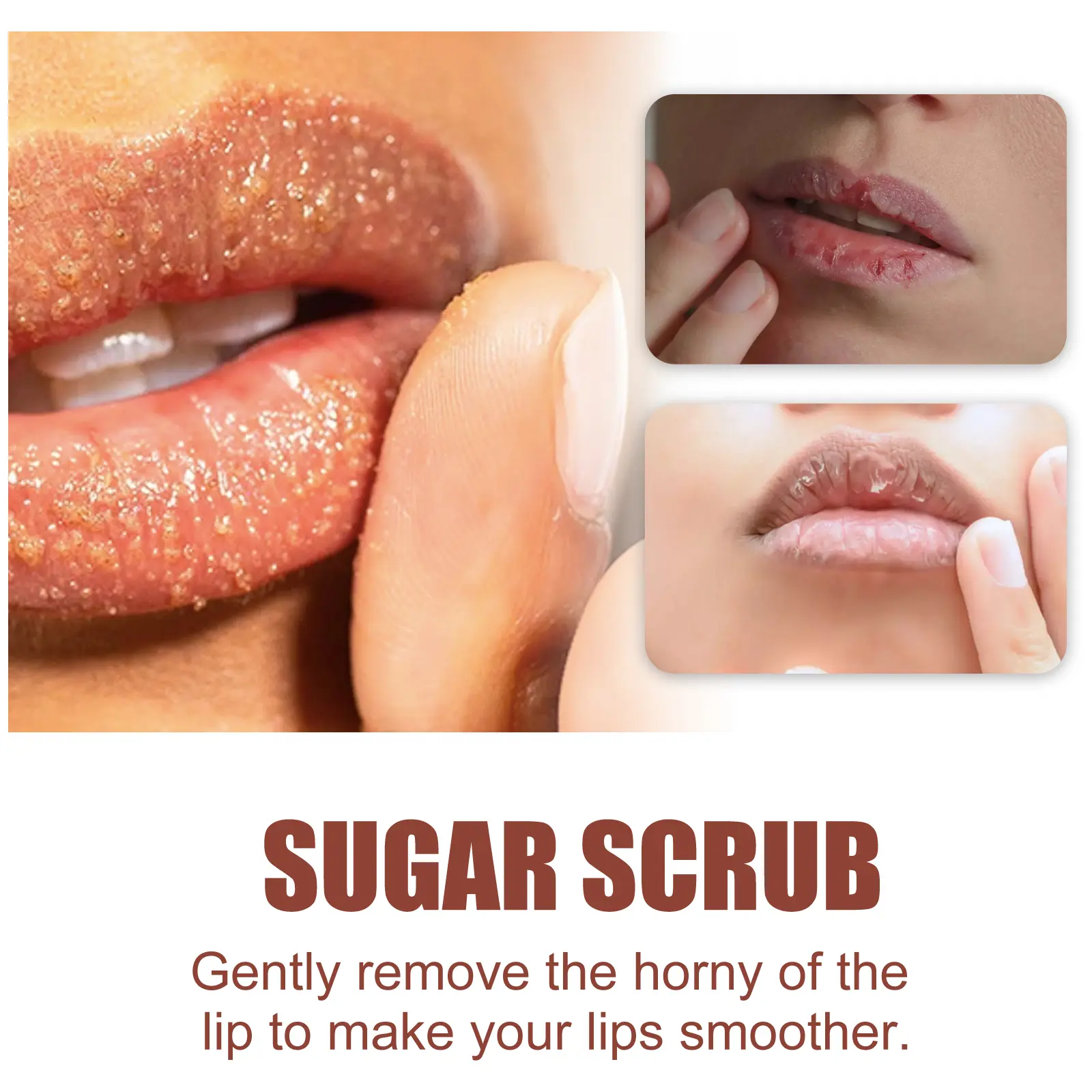 Sugar Scrub for Lips - Hydrating Exfoliating Care Cream by West&Month 7 sugar scrub fade lip lines cure peeling West Month 326 5218
