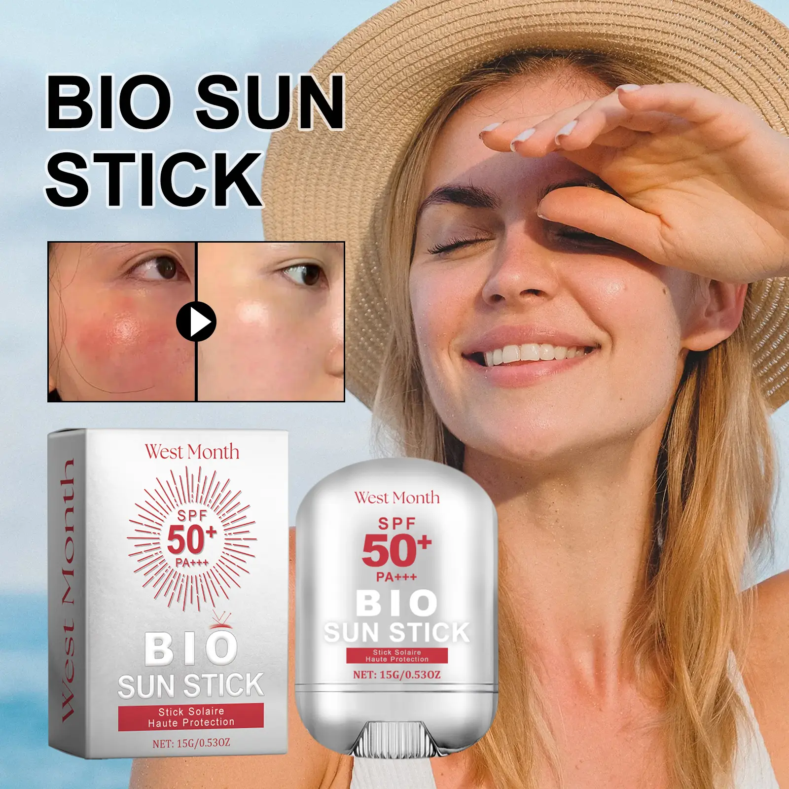 Moisturizing Skin Stick Refreshing & Non-Sticky - West&Month 6 summer outdoor stick moisturize refresh non sticky West Month 363 5734