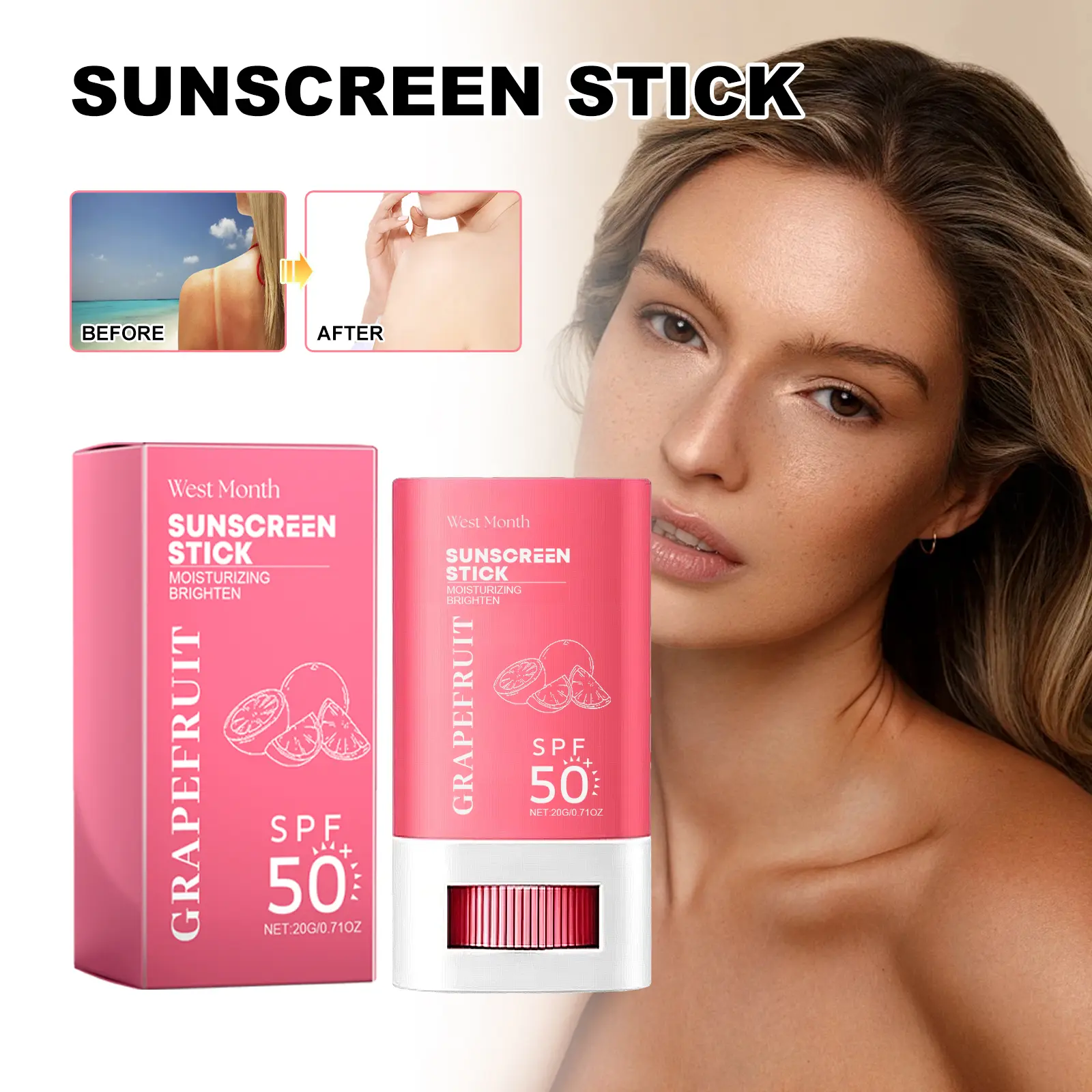 West&Month Sunscreen Stick Review: My Honest Take on This SPF Stick 2 Close-up of West&Month Sunscreen Stick application on arm