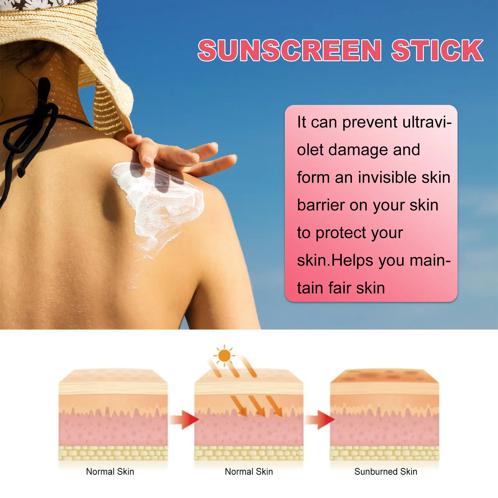 Broad Spectrum Sunscreen Stick for UV Protection - West&Month 4 sunscreen stick light dry solid isolation West Month 099 2364