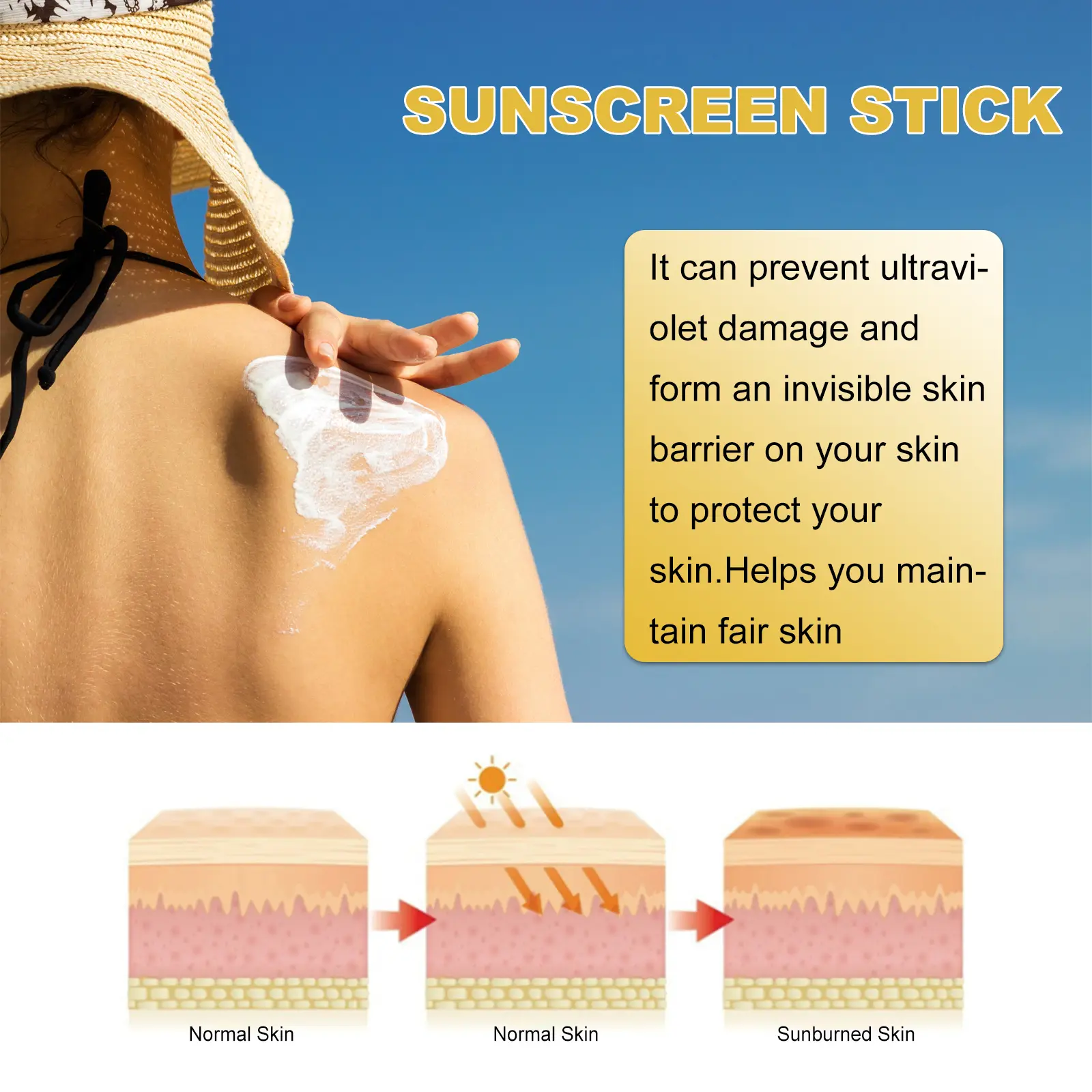 West&Month Non-Greasy Moisturizing Sunscreen Stick UV Protection 5 sunscreen stick refreshing non greasy whitening West Month 359 5674