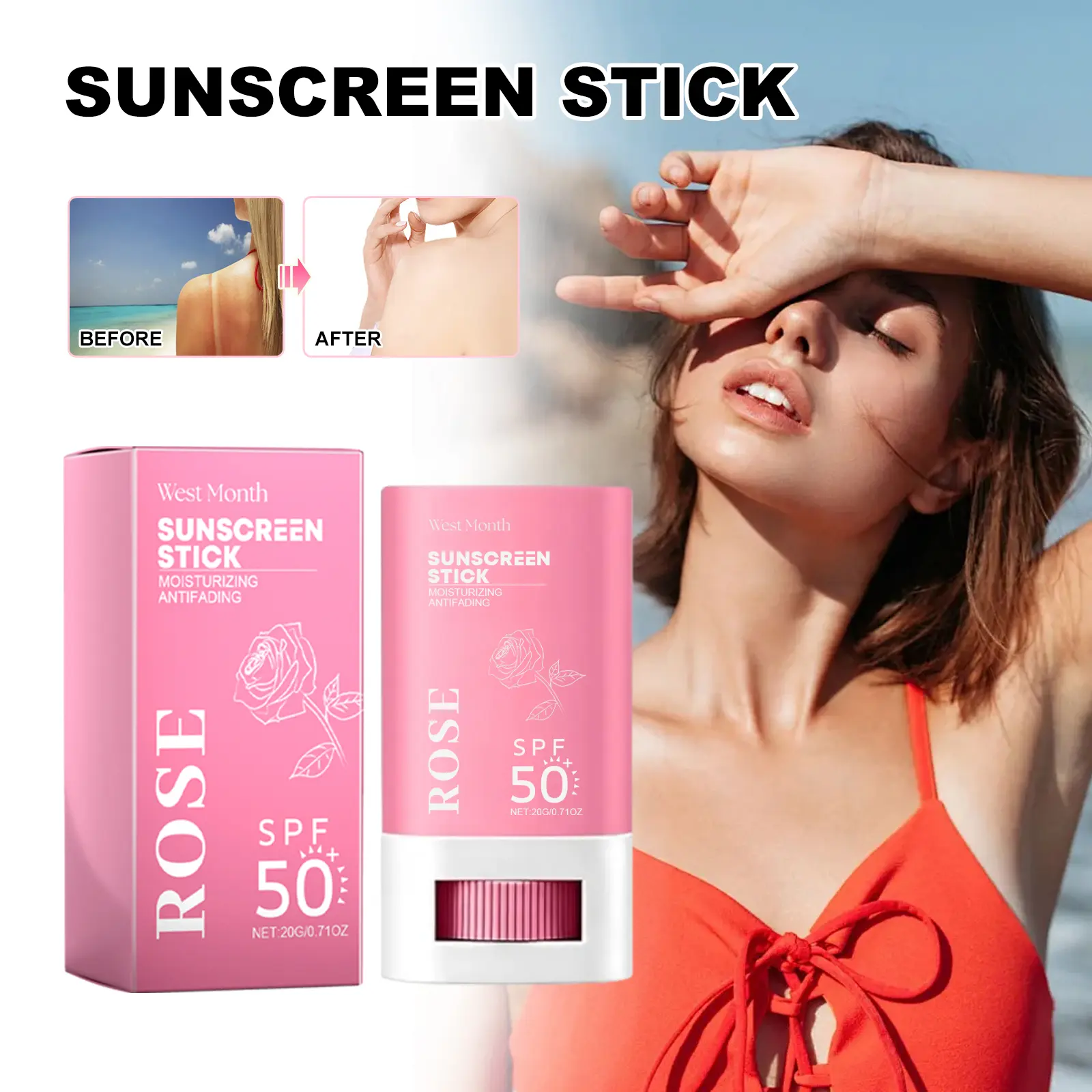 West&Month Sunscreen Stick Review: My Honest Take on This Portable SPF 2 Close up of West&Month Sunscreen Stick cap and texture