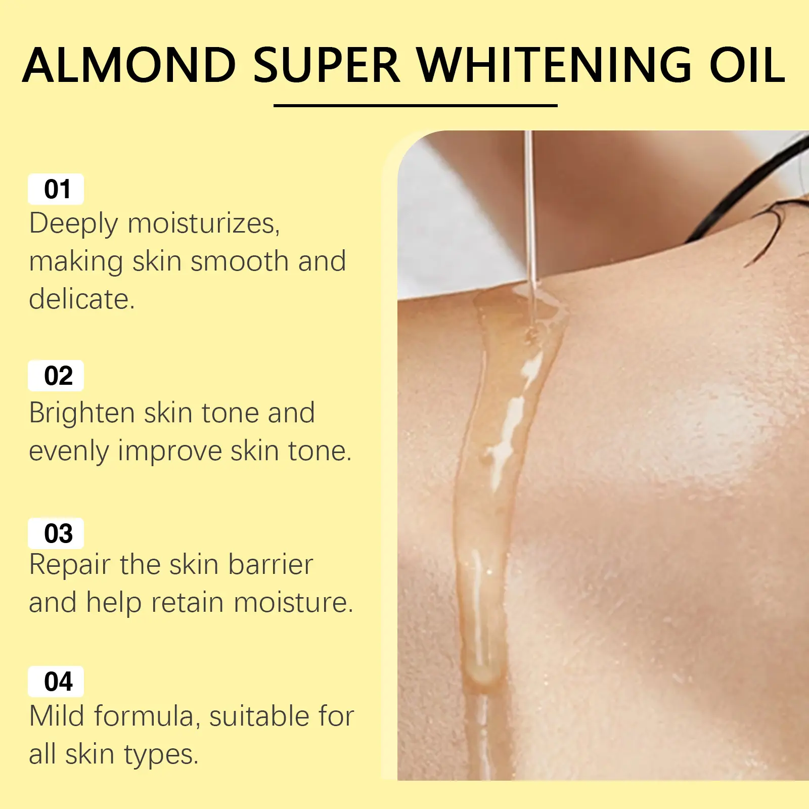 Sweet Almond Body Oil for Skin Brightening and Moisture - West&Month 5 sweet almond body oil brightening moisturizing West Month 061 1874