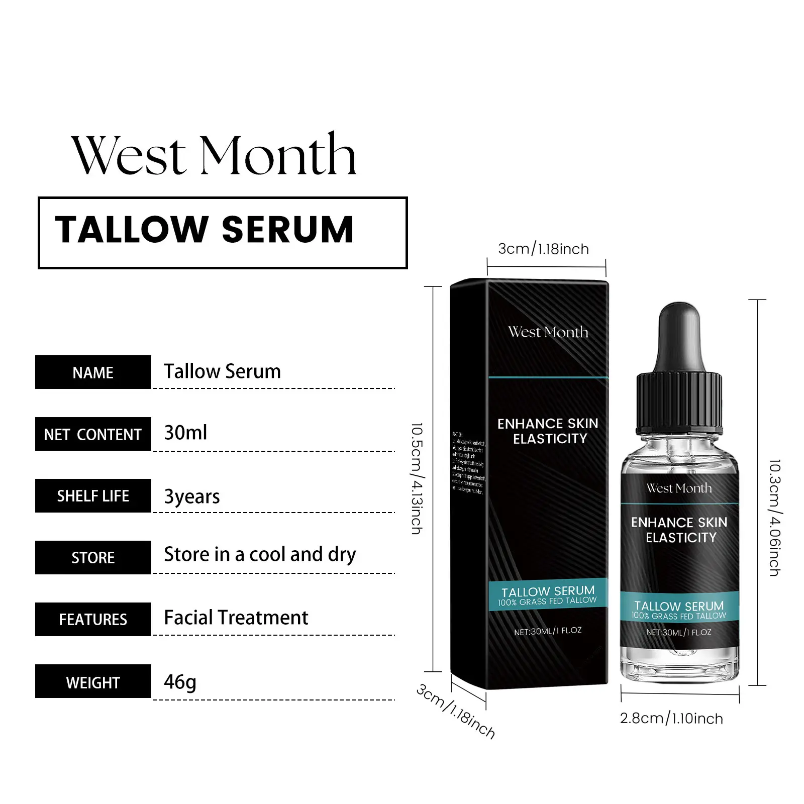 Tallow Serum for Men: Moisturizing & Firming Face Care by West&Month 1 tallow moisturizing serum gentle moisturize firm men West Month 571 8563