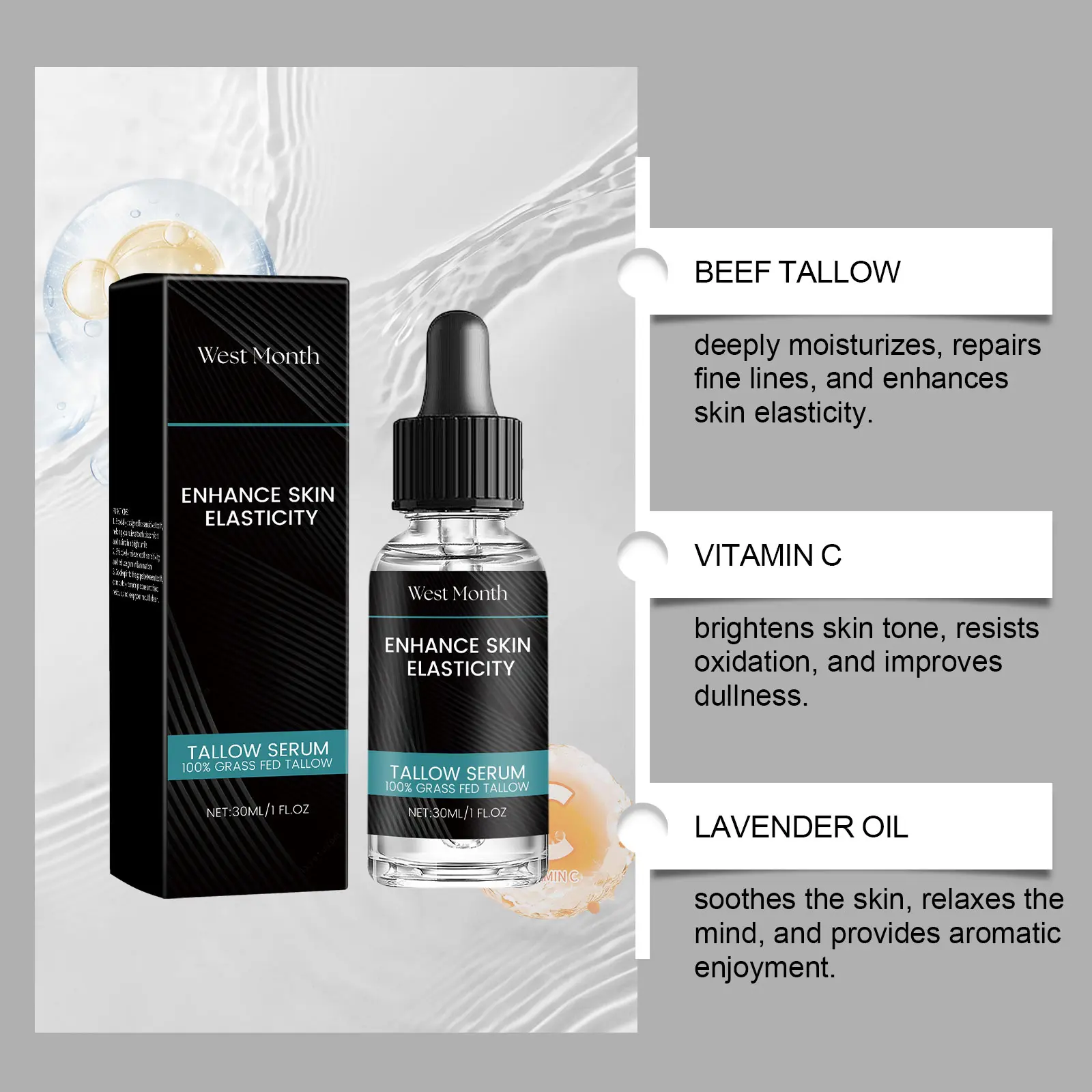 Tallow Serum for Men: Moisturizing & Firming Face Care by West&Month 5 tallow moisturizing serum gentle moisturize firm men West Month 571 8565