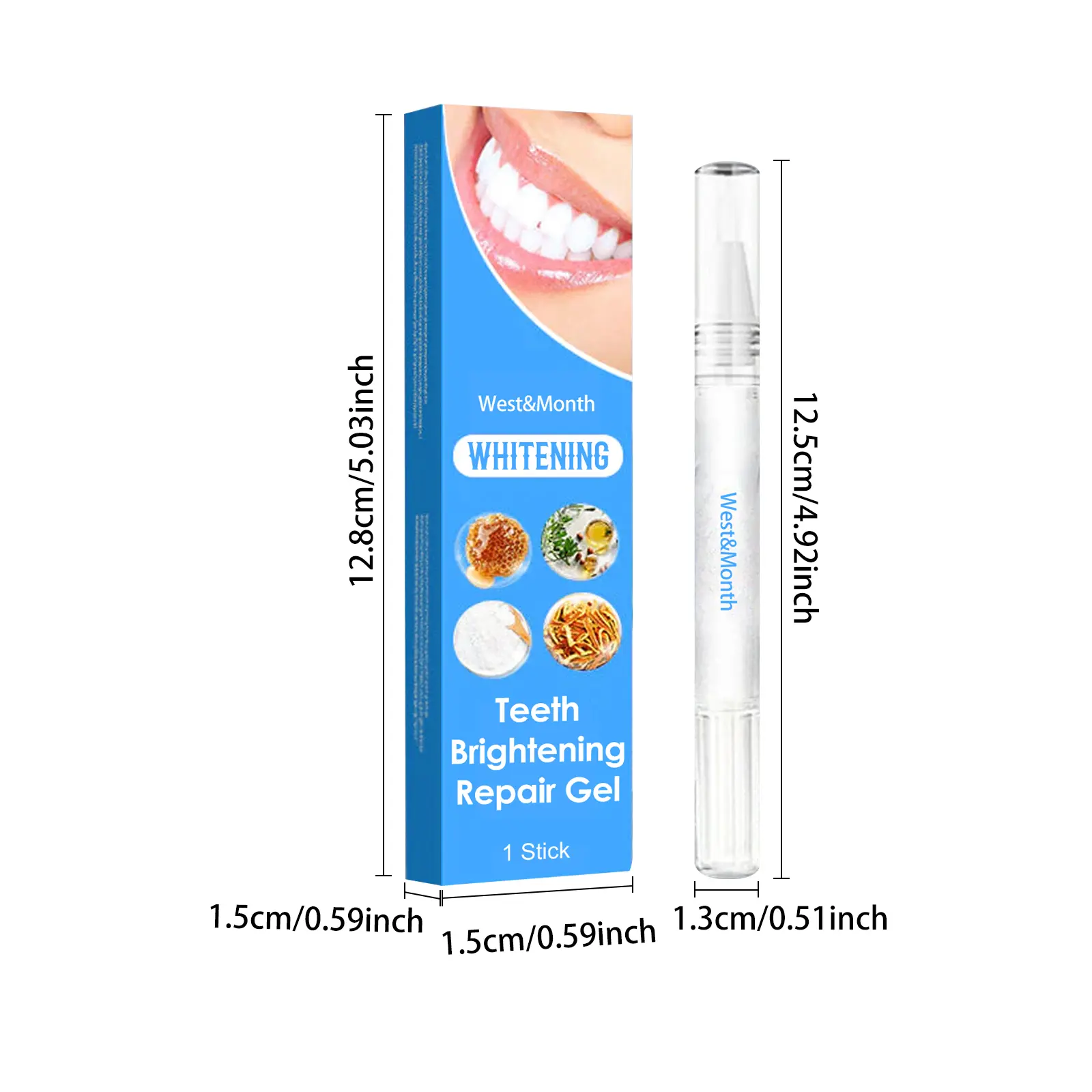 West&Month Teeth Whitening Gel Pen for Rapid Stain Removal 1 teeth brightening gel oral care clean white West Month 386 6046