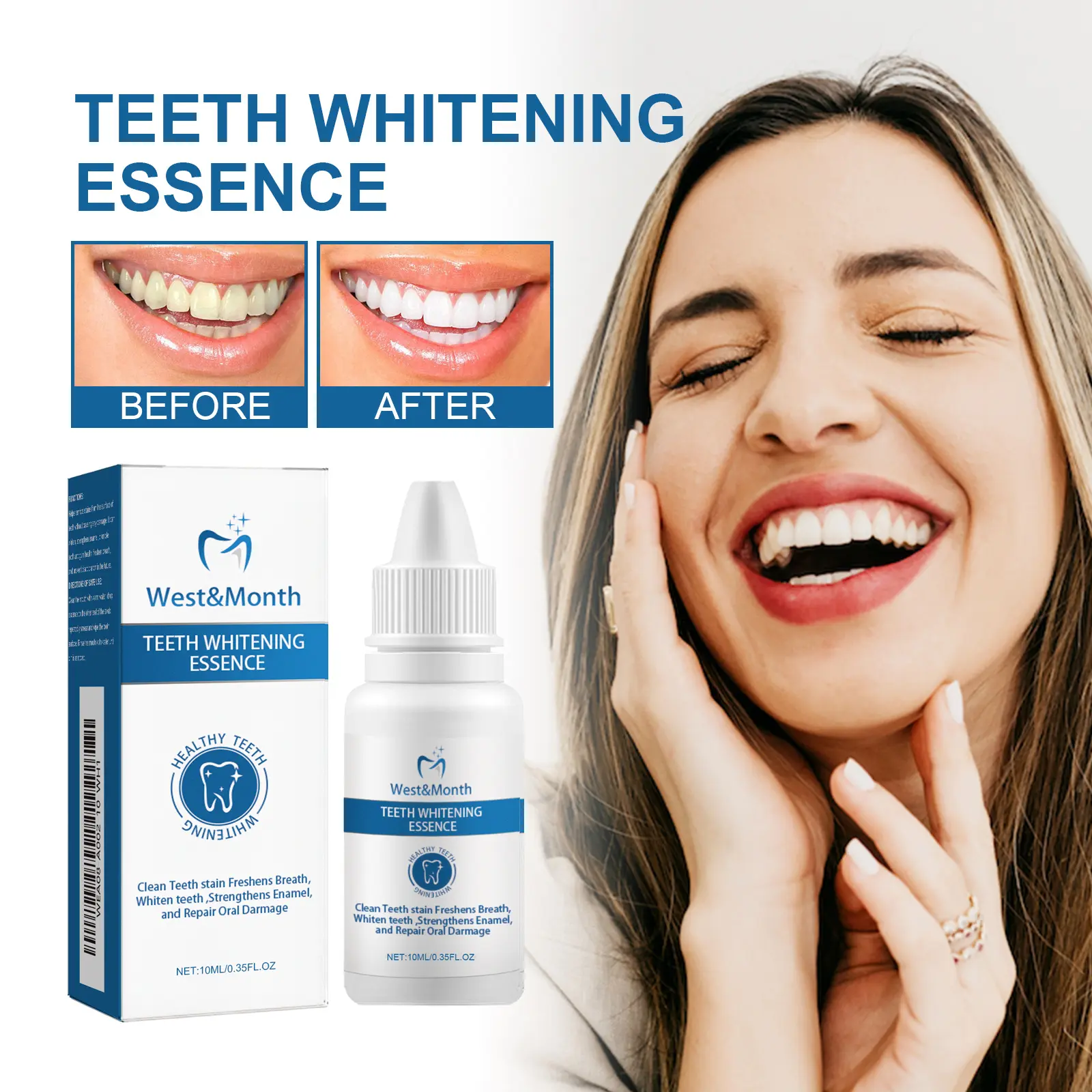 West & Month Teeth Whitening Essence Review: My Messy, Honest Thoughts 2 Close-up of West & Month Teeth Whitening Essence applicator in use
