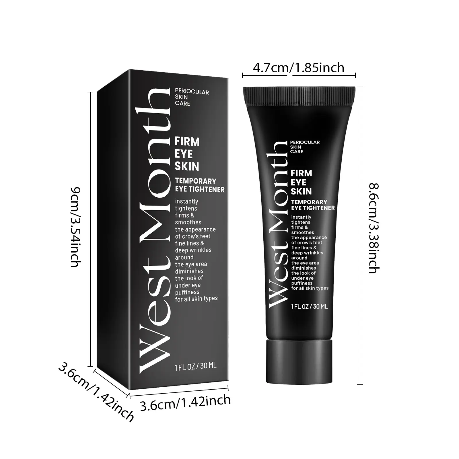 Temporary Eye Tightener for Bags & Fine Lines - West&Month 1 temporary eye tightener dilute fine lines West Month 040 1611