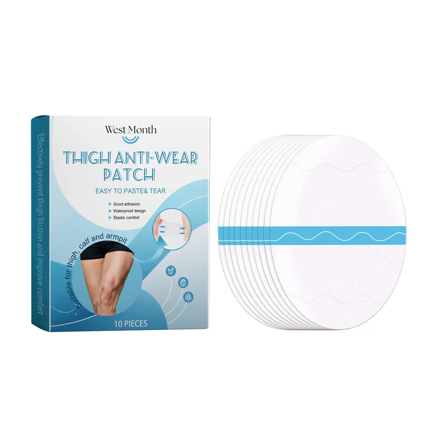 West Month Anti-Wear Thigh Pads Review: My Honest Thoughts 1 West Month Anti-Wear Thigh Pads packaging and product