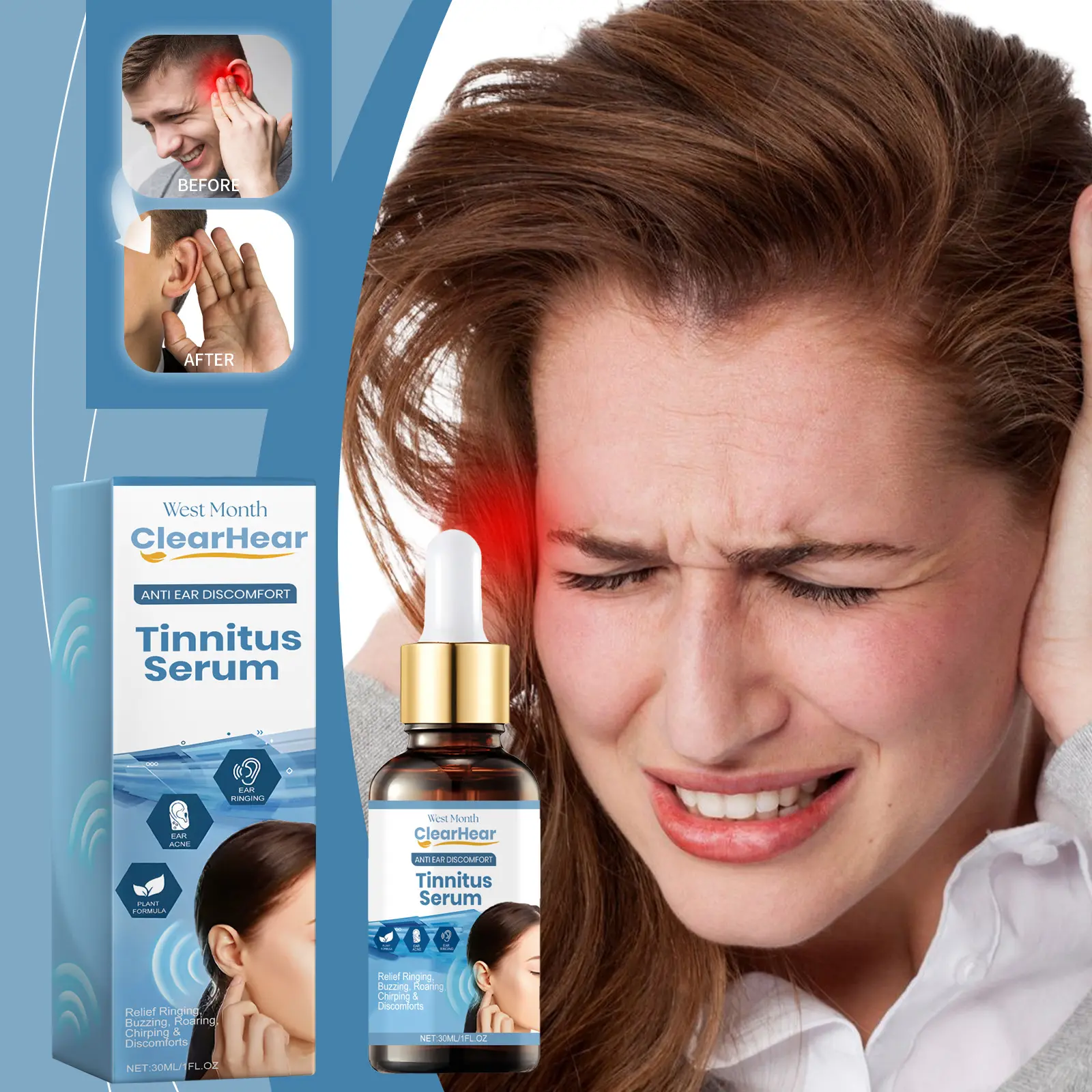 West&Month Tinnitus Serum Review: My Unfiltered Experience 2 Close up of the West&Month Serum dropper in use