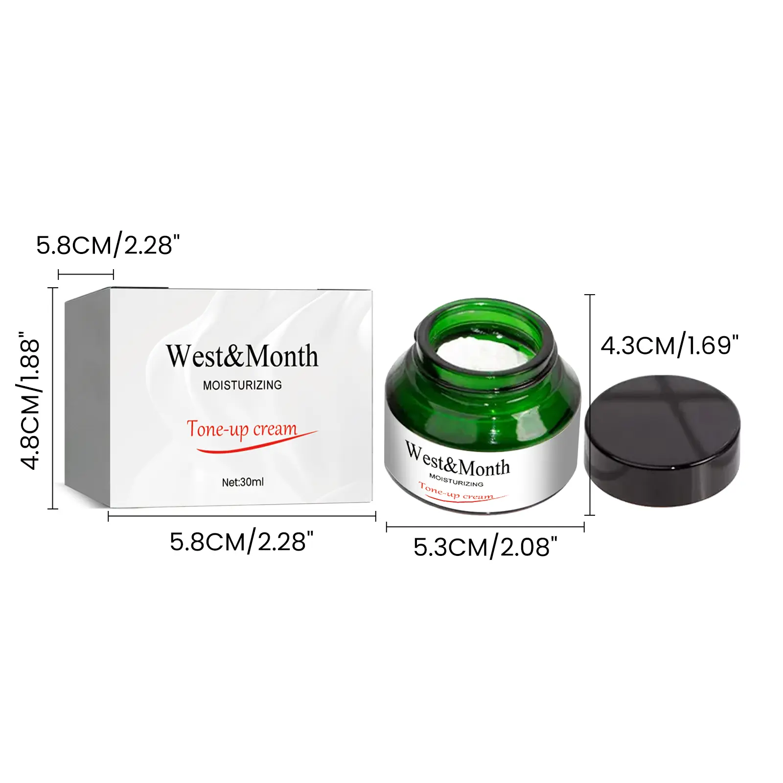 Tone-up Cream for Spot Coverage & Even Skin Tone - West&Month 1 tone up cream cover spots brighten hydrate West Month 420 6519