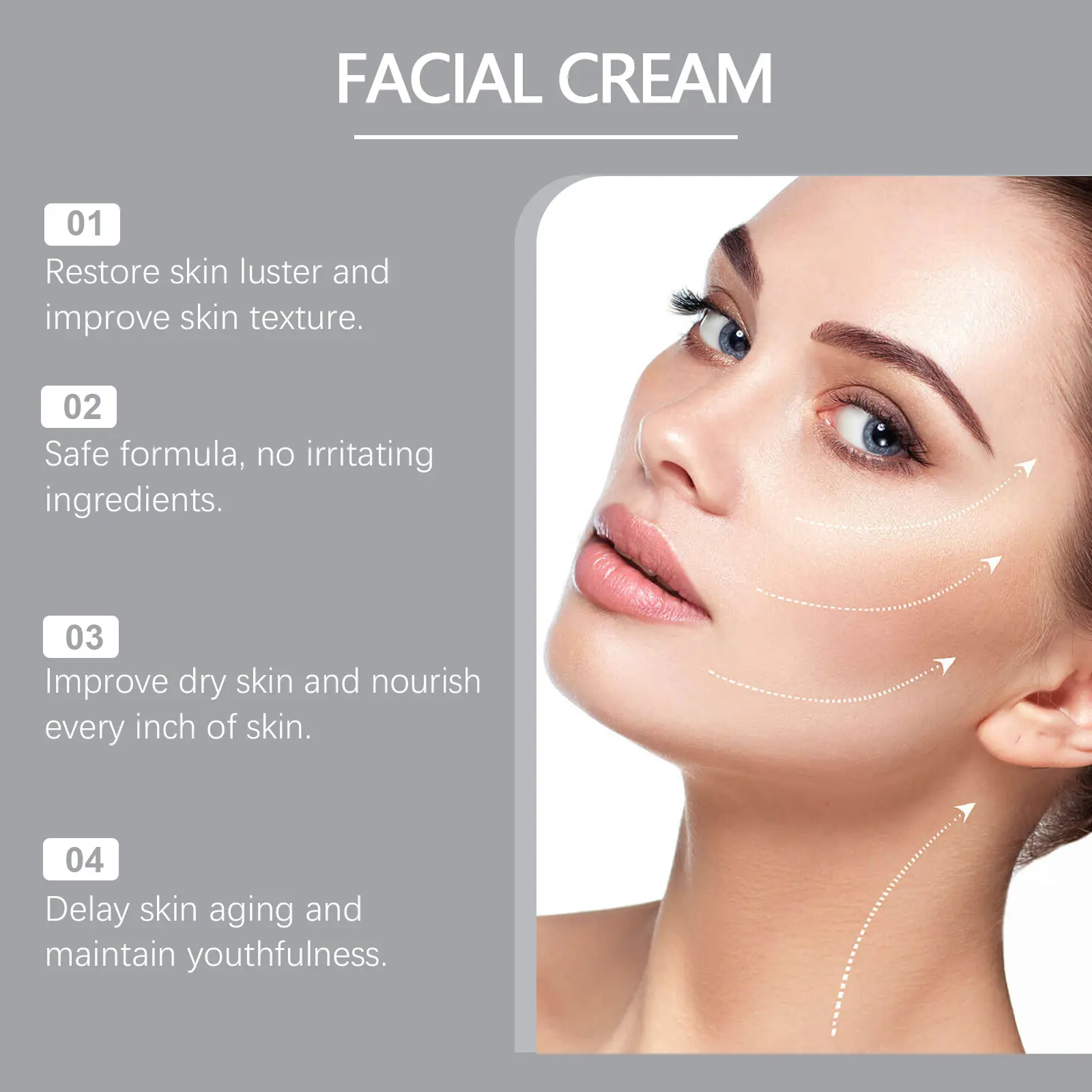 Triple Peptide Face Cream Firming & Hydrating - West&Month 10 triple peptide cream moisturize firm hydrate refresh West Month 462 7095
