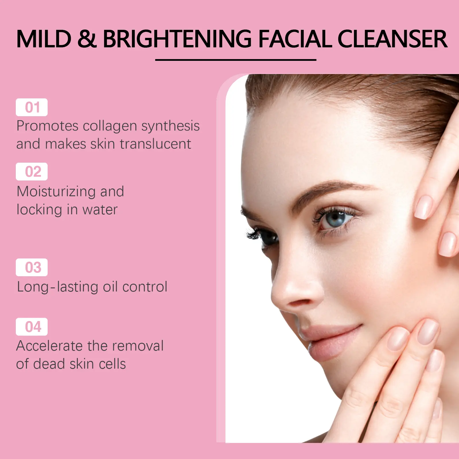 Turmeric Acid Face Cleanser Brightening Foaming Wash - West&Month 7 turmeric acid cleanser soft moisturize gentle West Month 478 7336