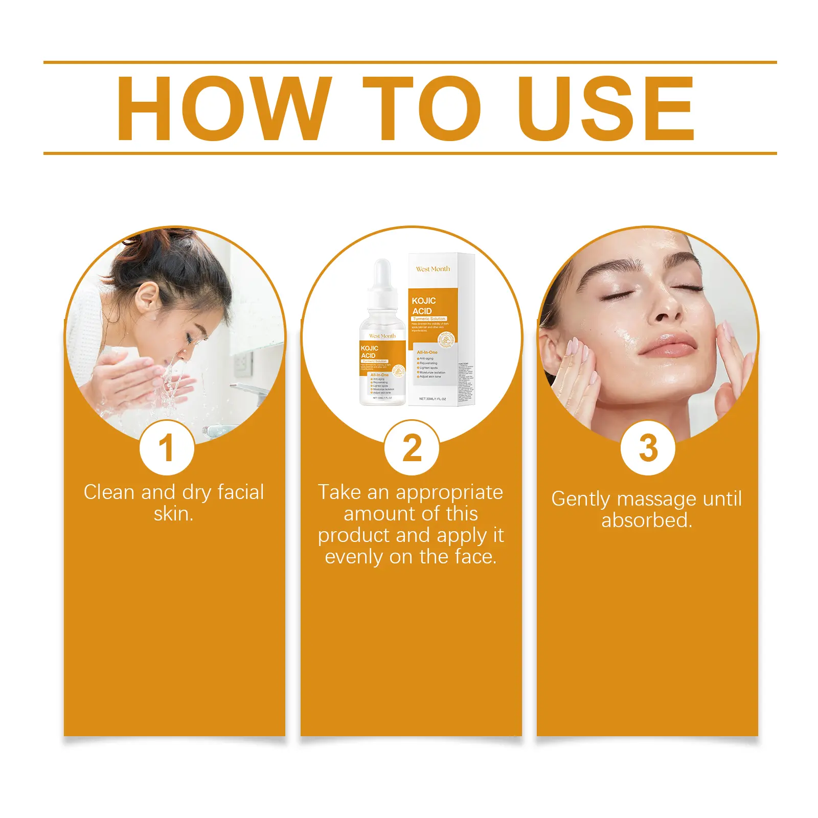 Turmeric Acid Essence Hydrating & Brightening Facial Serum West&Month 4 turmeric acid essence hydrate natural shine West Month 159 3106
