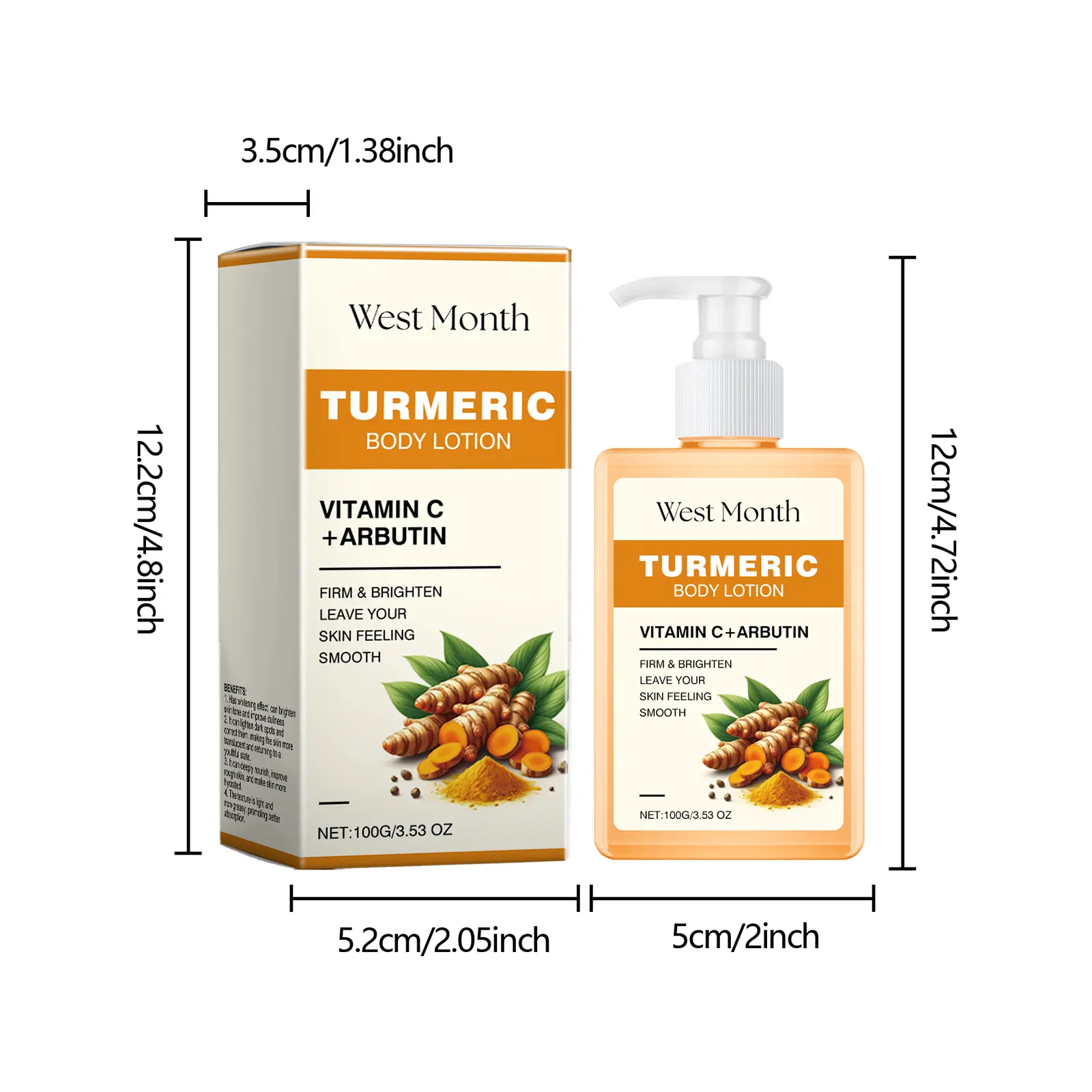 West&Month Turmeric Body Lotion for Brightening & Deep Hydration 1 turmeric body lotion brighten lock moisture West Month 295 11354