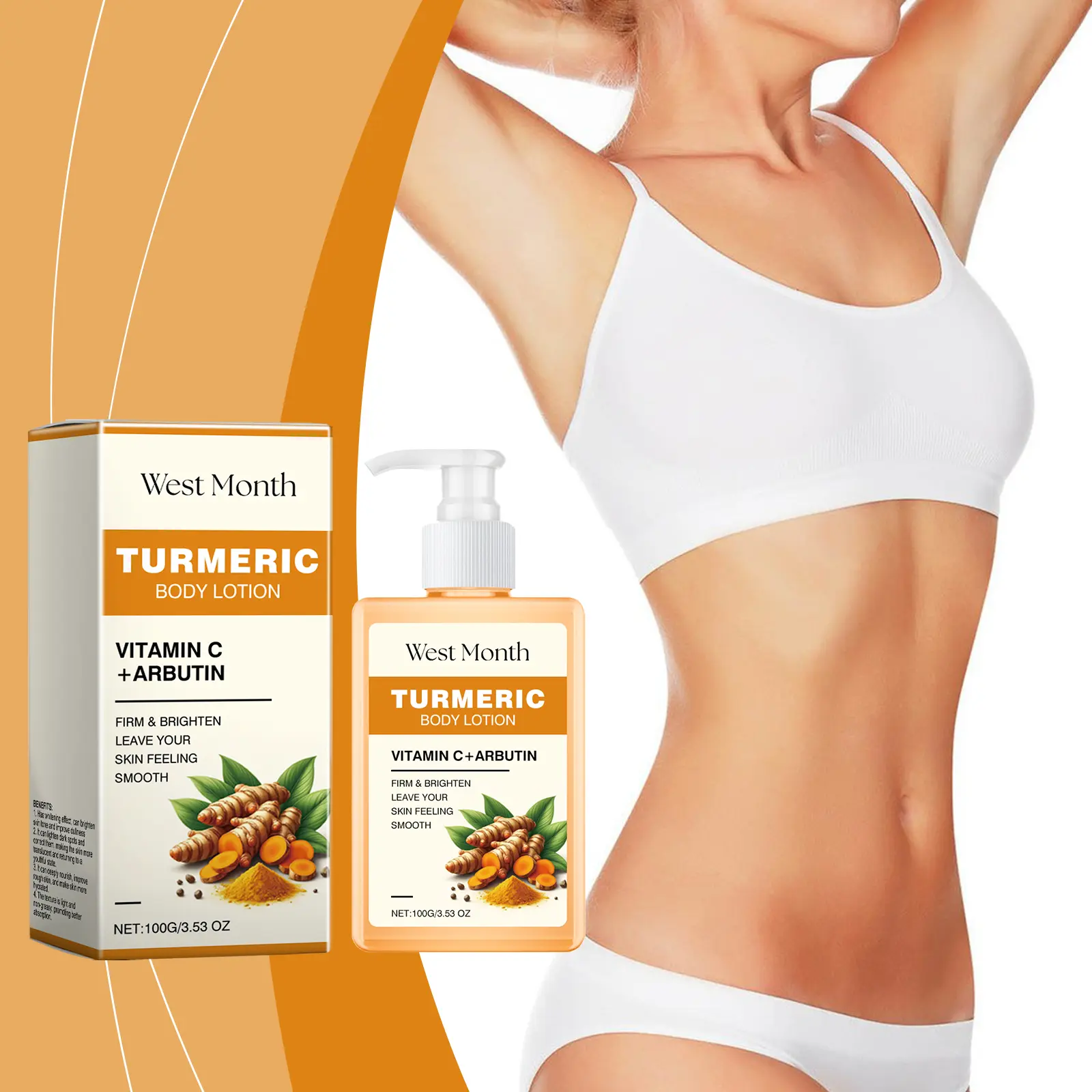 West&Month Turmeric Body Lotion for Brightening & Deep Hydration 2 turmeric body lotion brighten lock moisture West Month 295 4838