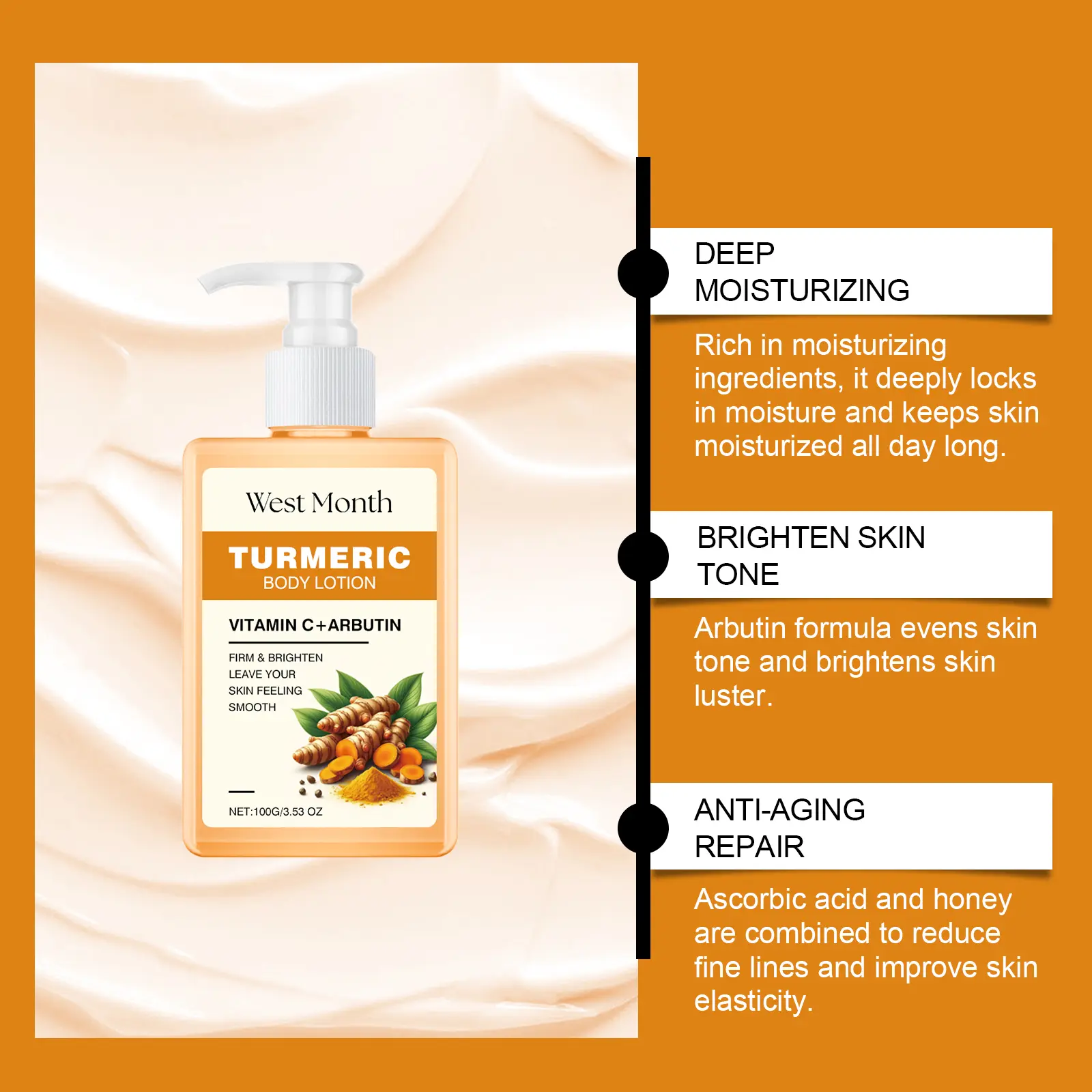 West&Month Turmeric Body Lotion for Brightening & Deep Hydration 8 turmeric body lotion brighten lock moisture West Month 295 4844