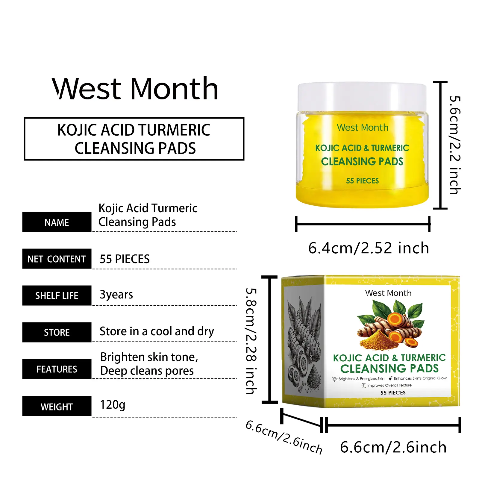 Turmeric Facial Cleanser for Radiant & Even Skin - West&Month 1 turmeric cleanser gentle moisturize facial West Month 528 8061