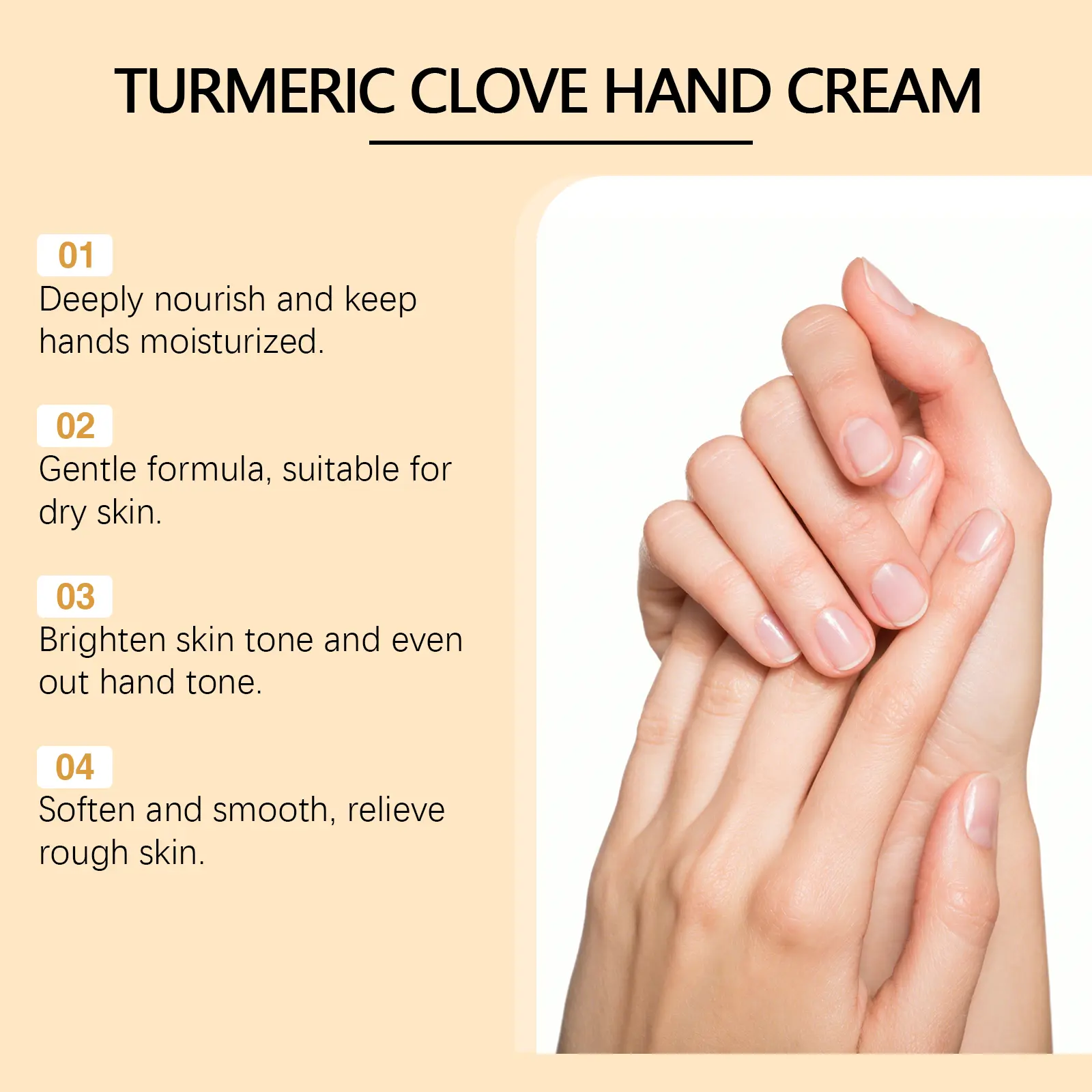 Turmeric Clove Oil Hand Cream Moisturizing & Hydrating West&Month 5 turmeric clove hand cream moisturize hydrate dry West Month 155 3056