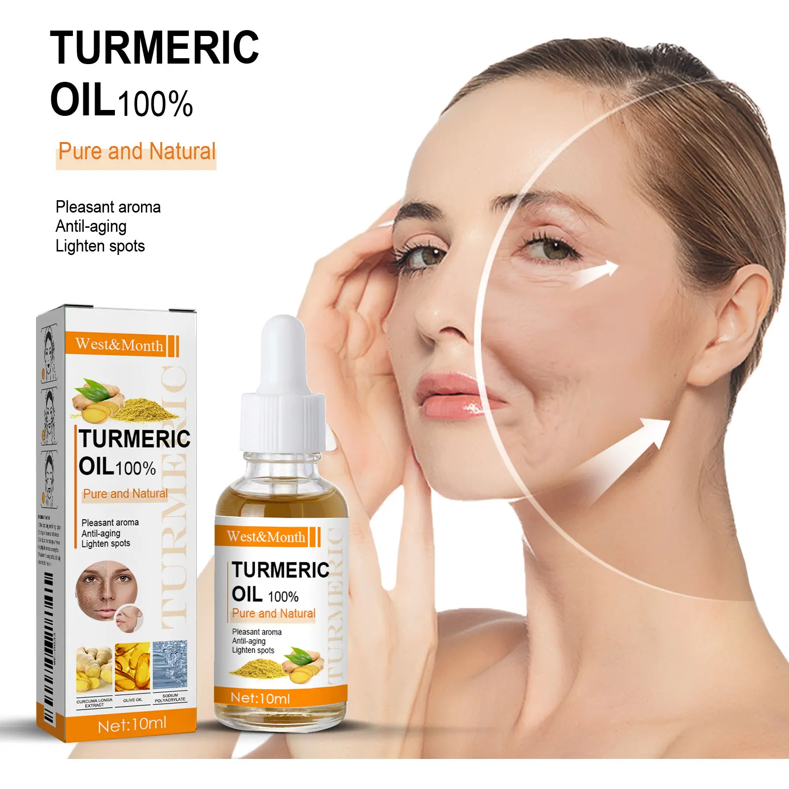 Turmeric Essential Oil for Skin Firming & Facial Care - West&Month 2 turmeric essential oil skin firming moisturizing West Month 026 1438