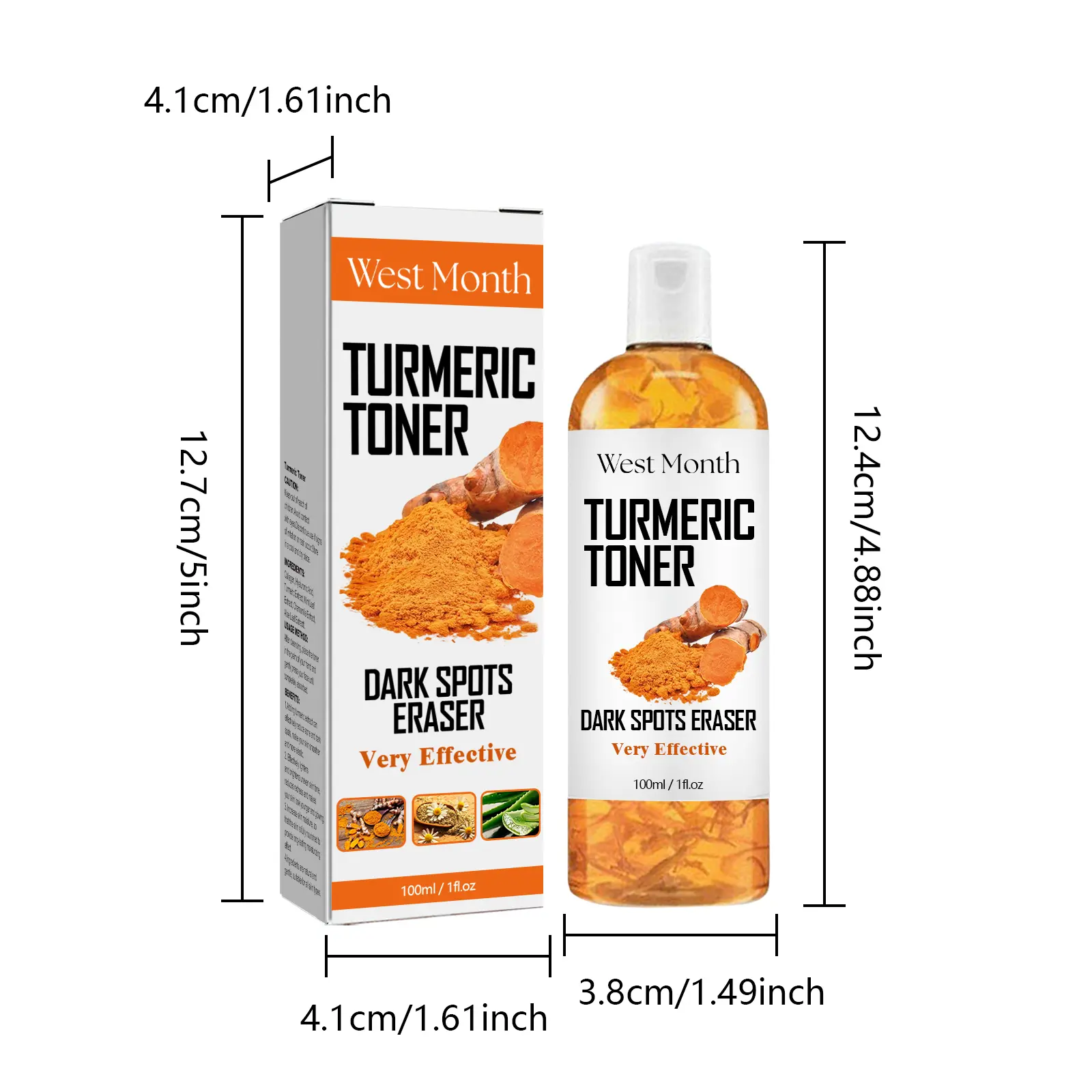 Hydrating Turmeric Toner - Firming & Moisturizing Facial Toner - West&Month 1 turmeric toner deep hydrating firming West Month 010 1230