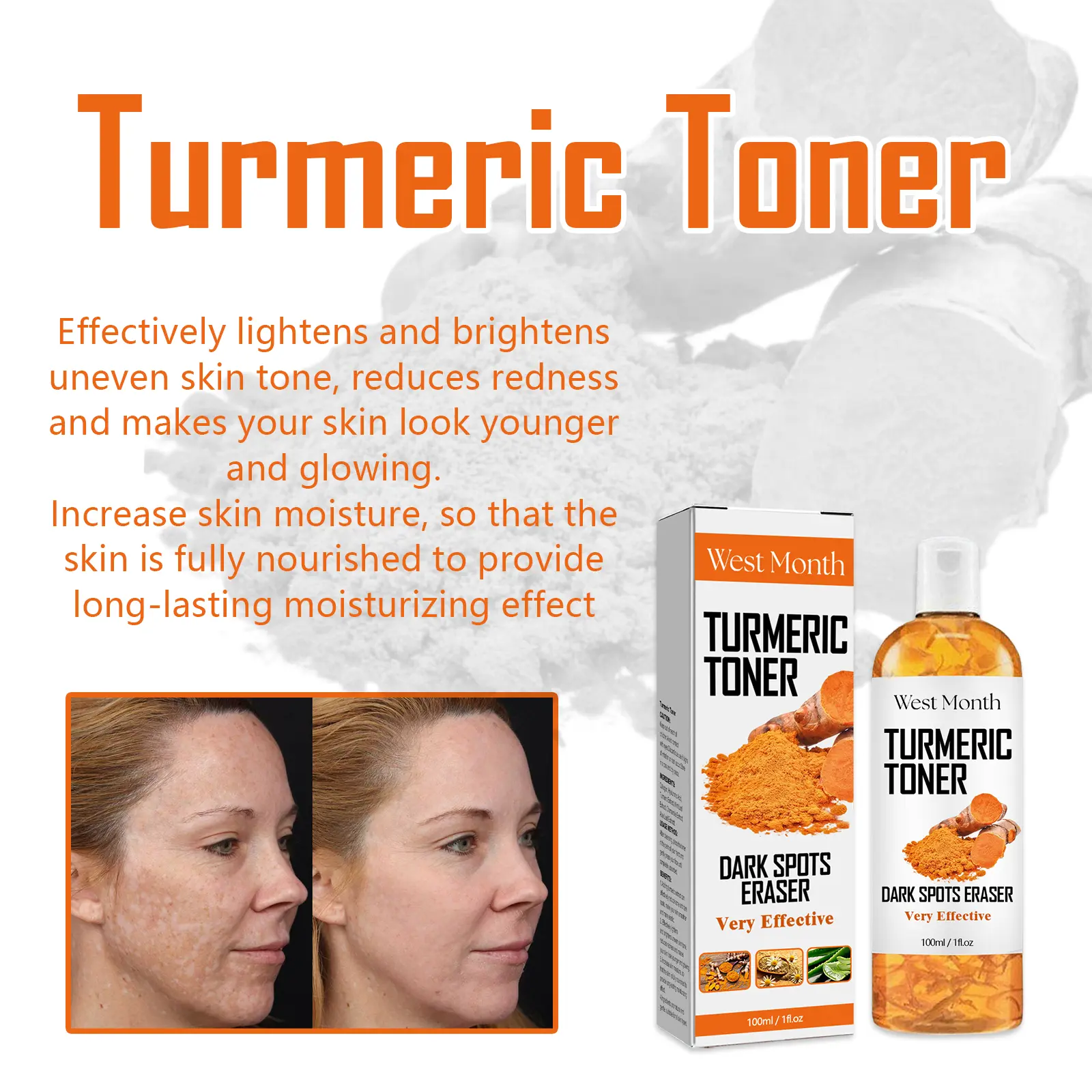 Hydrating Turmeric Toner - Firming & Moisturizing Facial Toner - West&Month 5 turmeric toner deep hydrating firming West Month 010 1233
