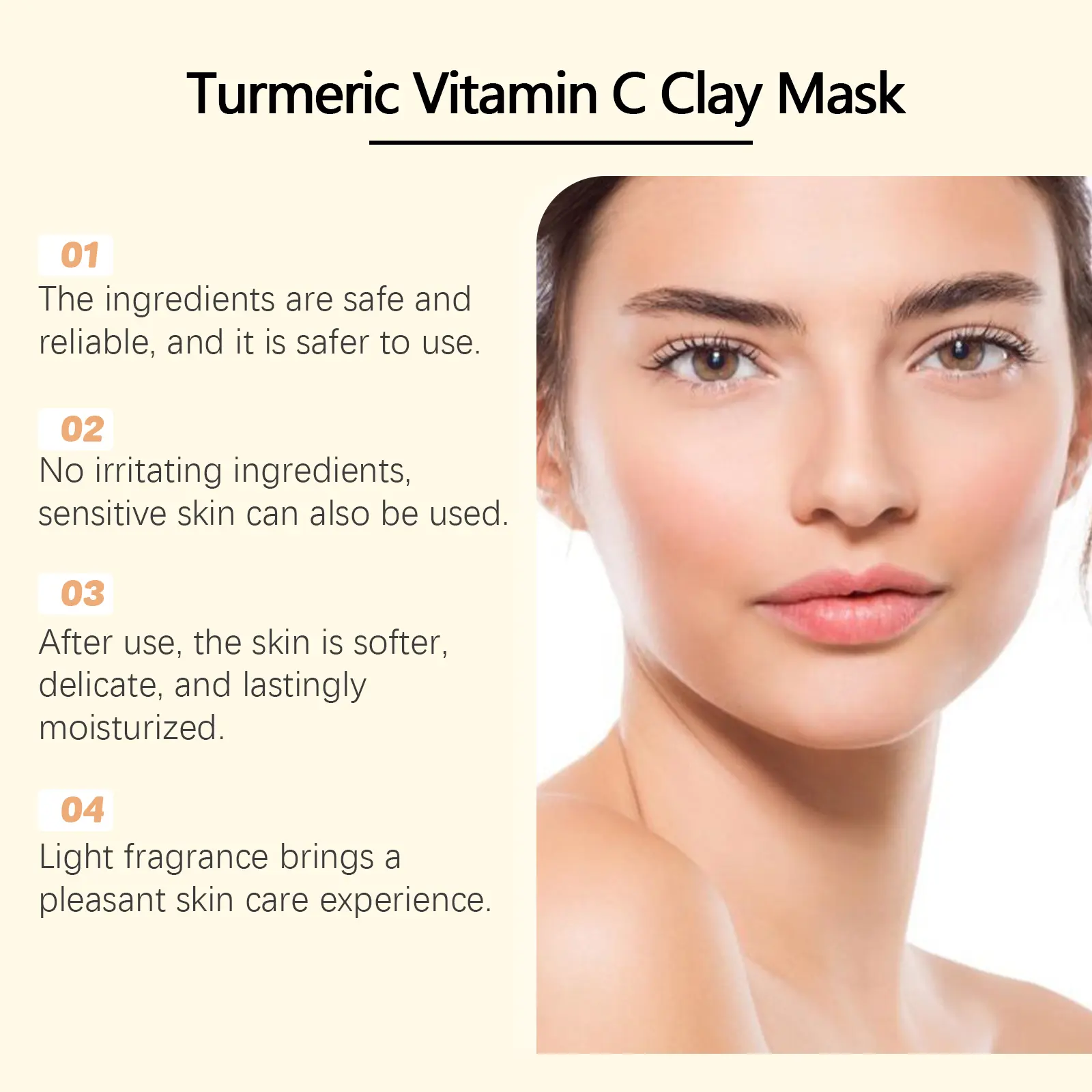 Turmeric Vitamin C Mask for Oil Control & Pore Cleansing - West&Month 8 turmeric vitamin c mud film refresh control acne West Month 184 3423