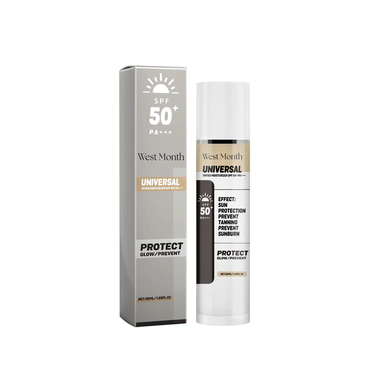 West&Month Universal Tinted Moisturizer Review: My Honest Thoughts 1 West&Month Universal Tinted Moisturizer bottle on a clean background