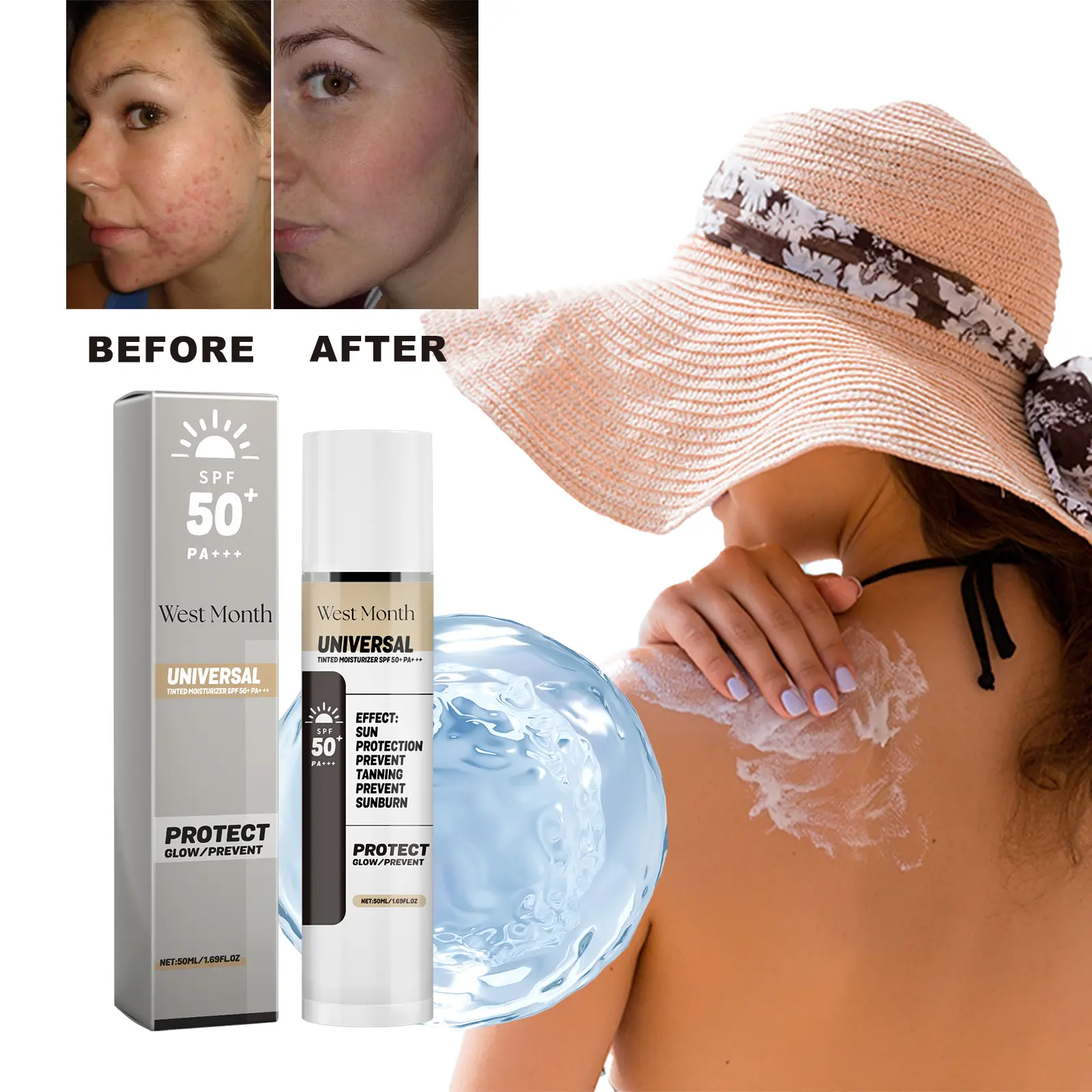 West&Month Universal Tinted Moisturizer Review: My Honest Thoughts 2 Applying West&Month moisturizer to the face showing texture