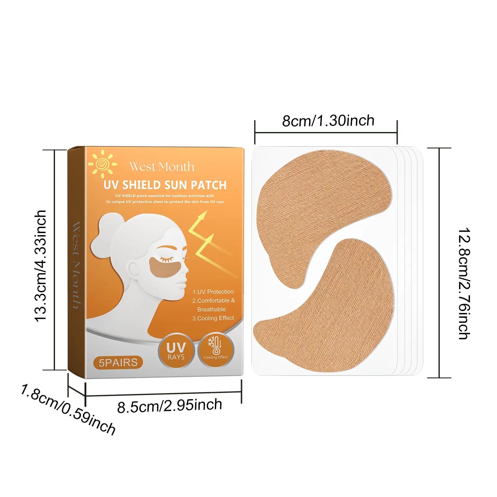 UV Shield Eye Patches for Outdoor Sun Protection by West 1 uv shield patch fade spots outdoor protection West Month 360 5685