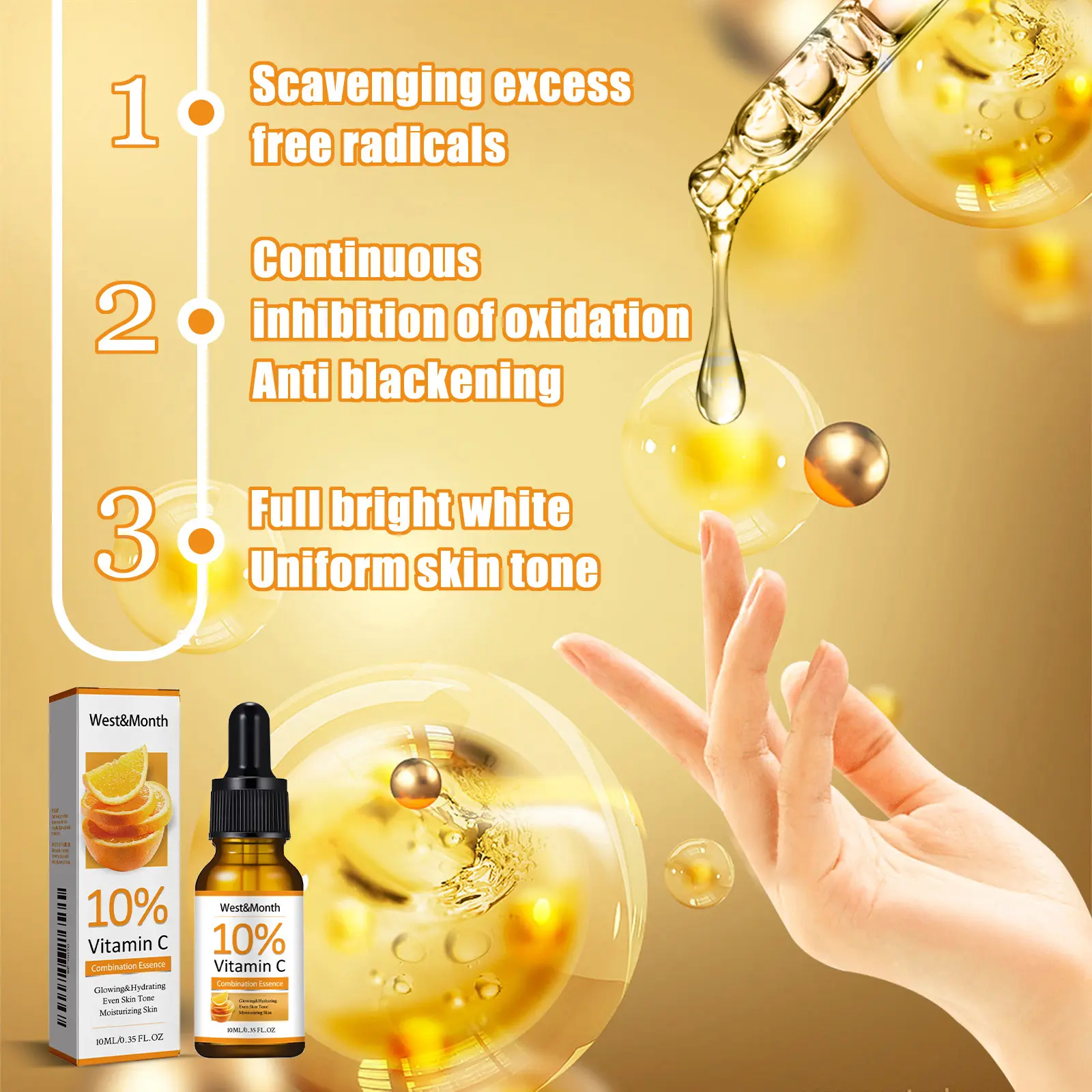 VC Skin Essence for Brightening and Deep Hydration - West&Month 7 vc skin essence moisturize lighten whiten soften West Month 401 6265