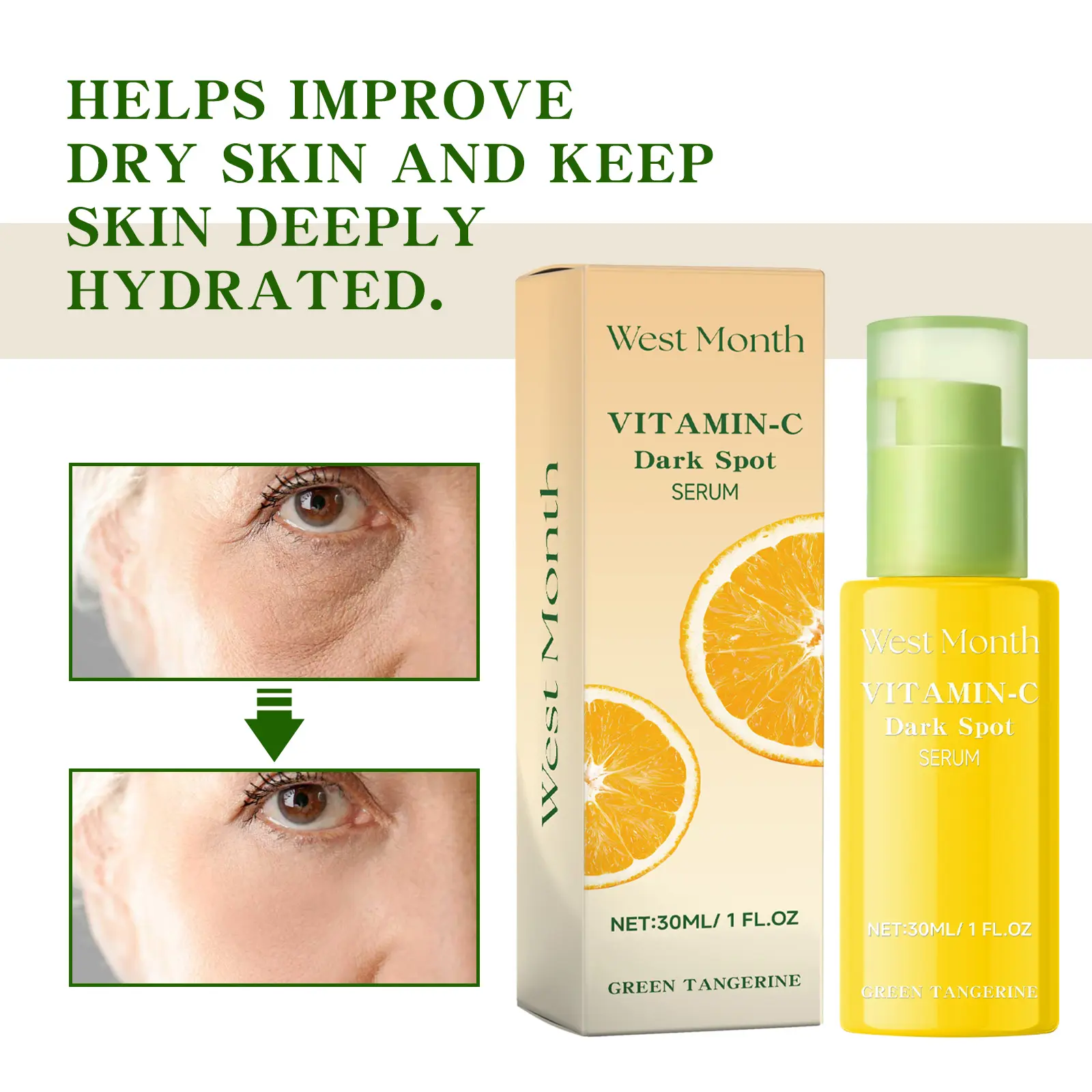 Vitamin C Dark Spot Serum Brightening Moisturizing Essence West&Month 6 vitamin c dark spot serum moisturize brighten West Month 364 5749