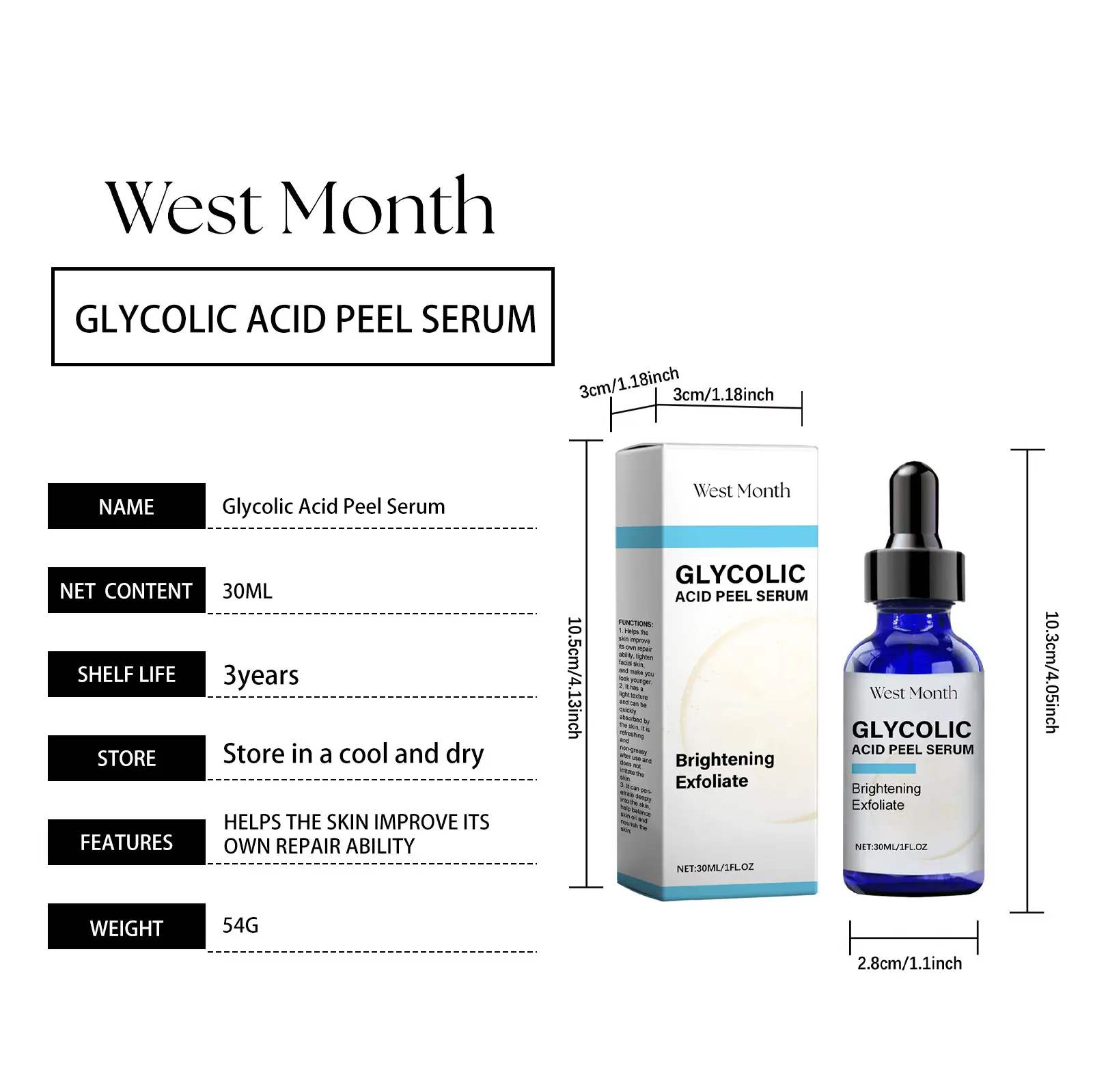 Vitamin C Brightening Essence for Radiant Skin - West&Month 1 vitamin c essence moisturize hydrate brighten West Month 523 7986