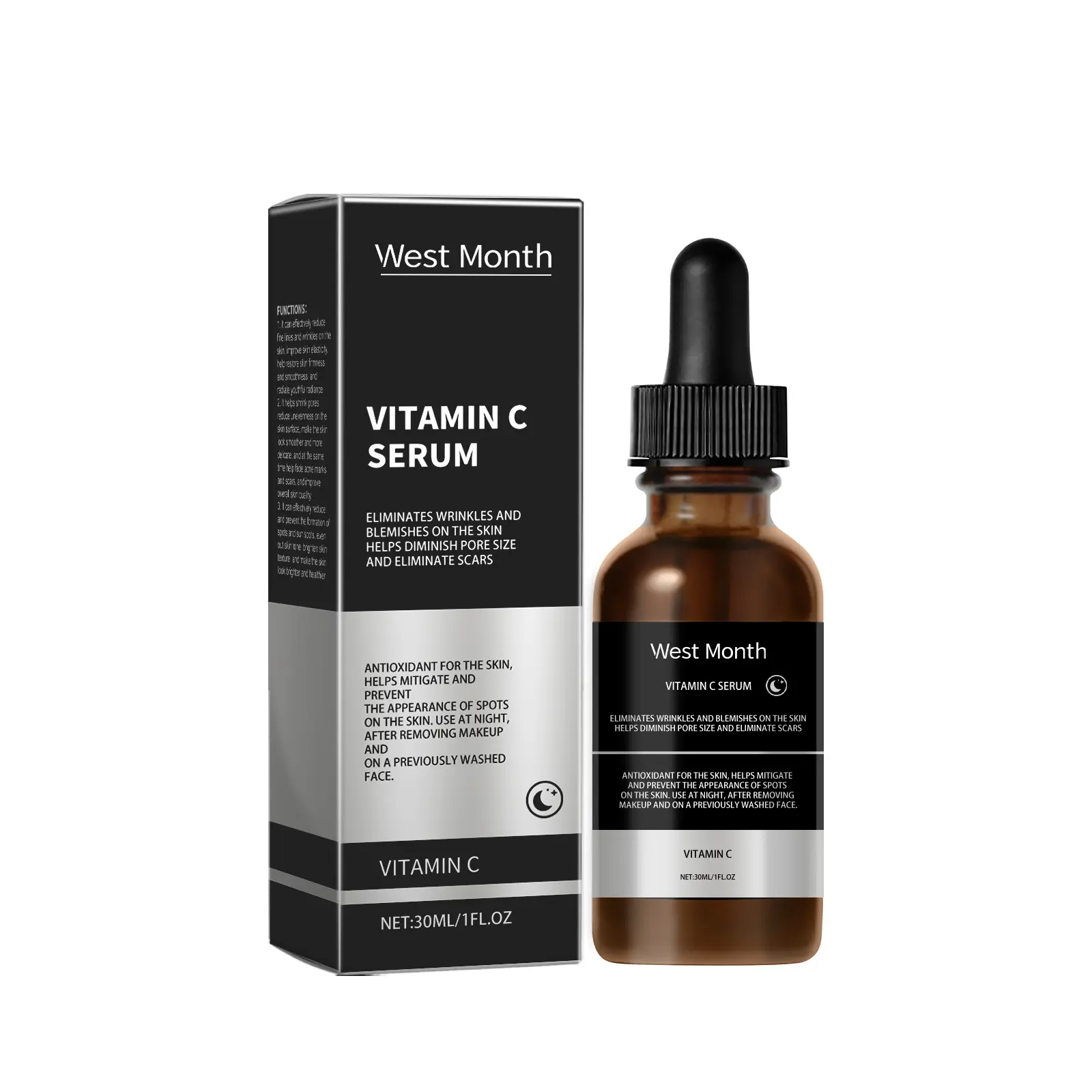 West&Month Vitamin C Facial Essence: Moisturize, Smooth, Even Tone 1 West&Month Vitamin C Facial Essence bottle and packaging