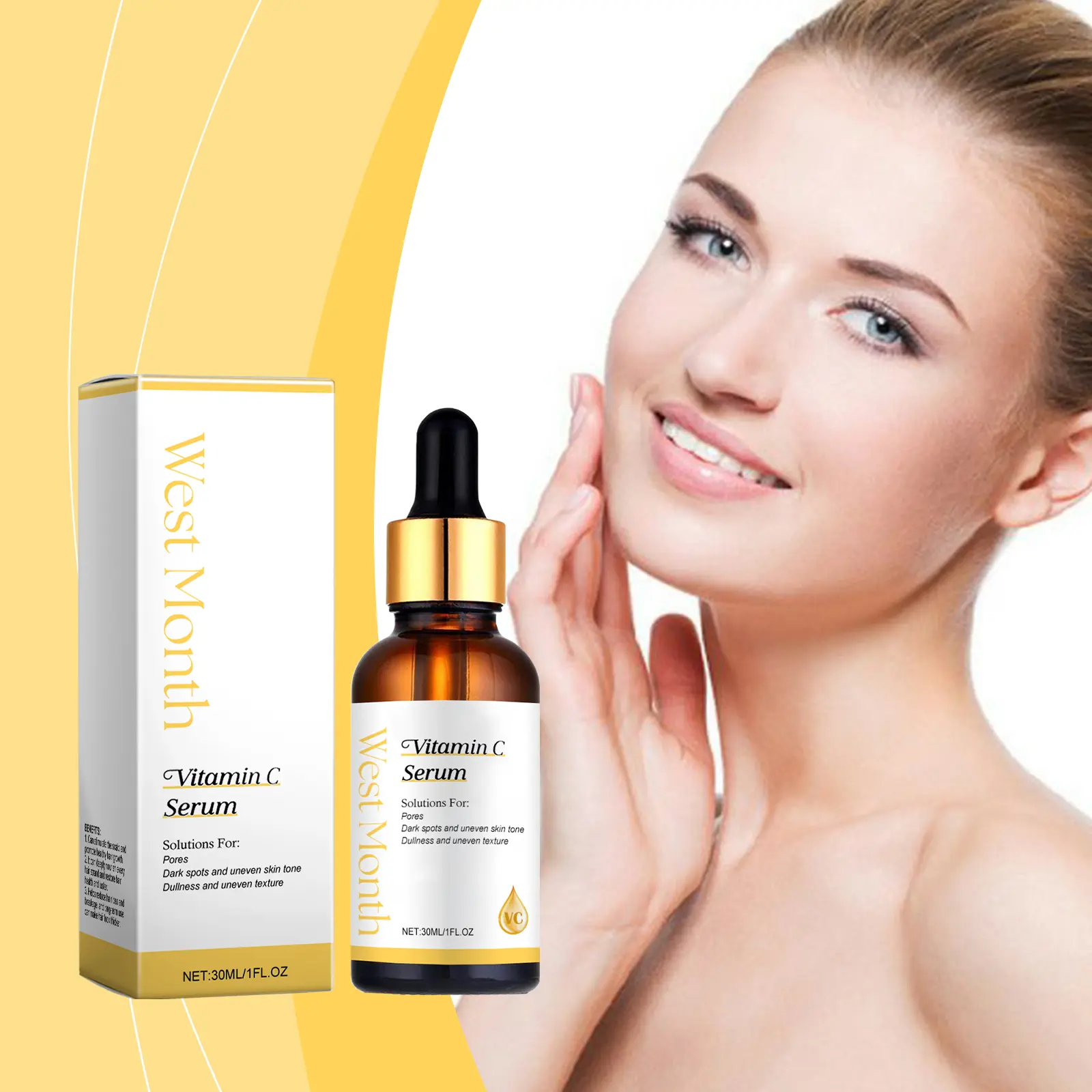 Vitamin C Essence for Moisturizing & Brightening Skin - West&Month 2 vitamin c essence moisturize tender skin West Month 297 4867