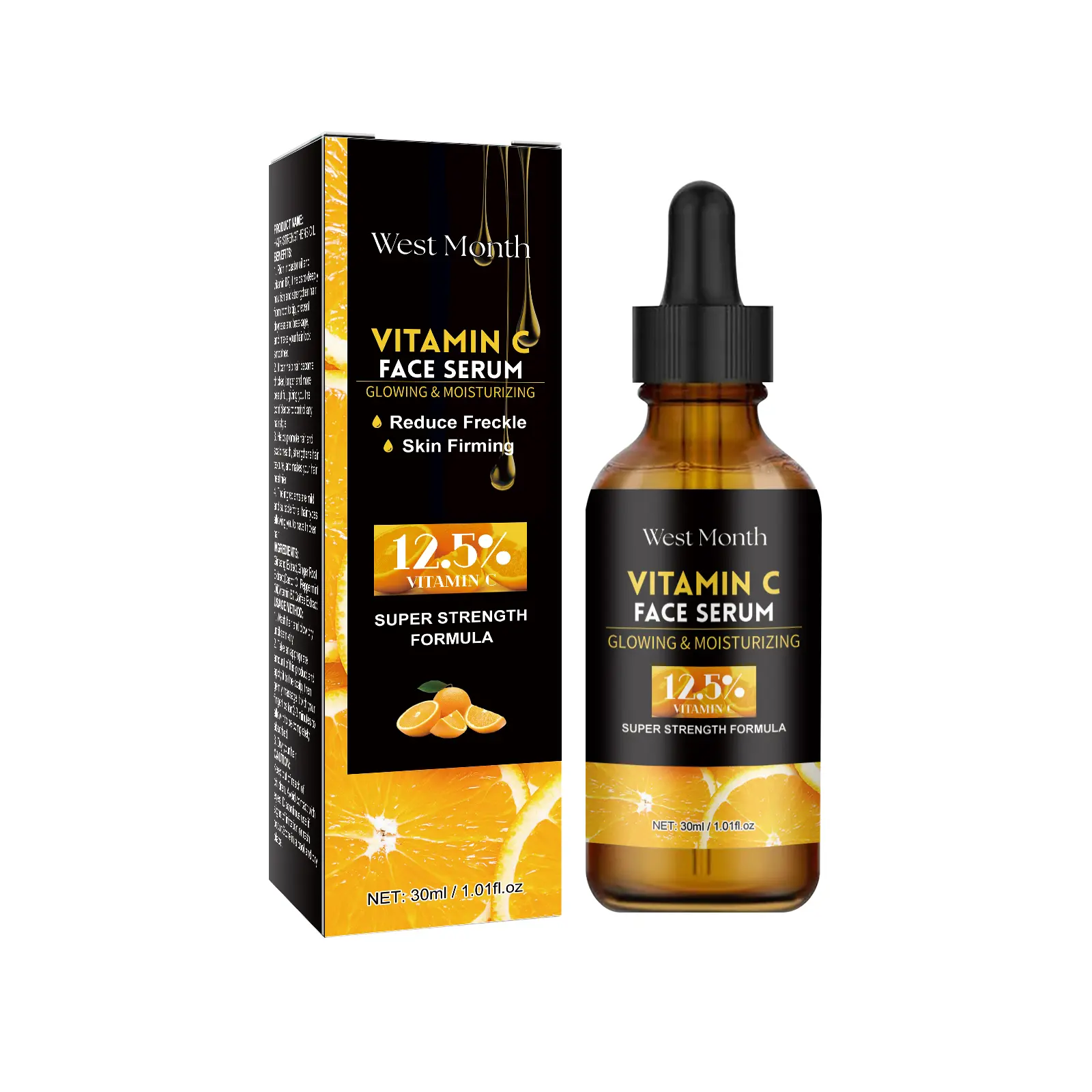West&Month Vitamin C Essence: My Brutally Honest Review After 6 Weeks 1 West&Month Vitamin C Essence bottle on a bathroom counter