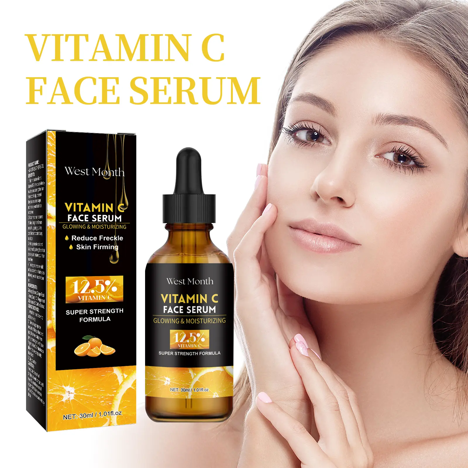 West&Month Vitamin C Essence: My Brutally Honest Review After 6 Weeks 2 Close-up of a dropper full of the West&Month Vitamin C serum